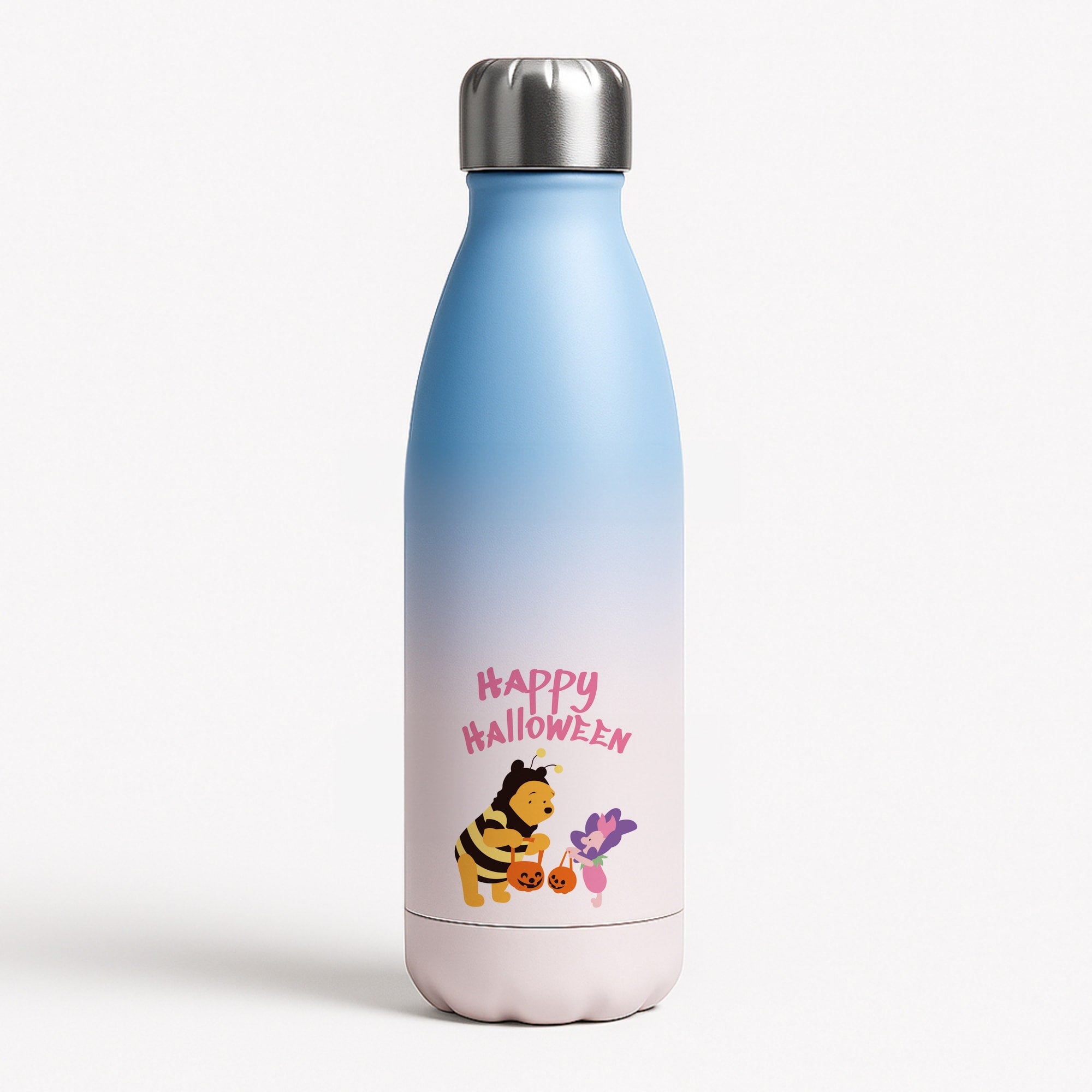 Winnie Halloween Blue Water Bottle