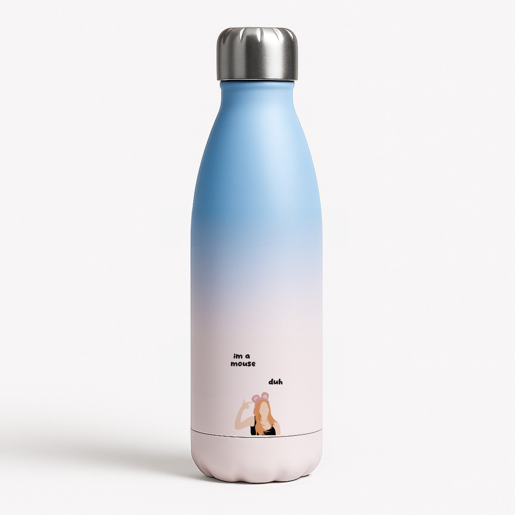 I'm a mouse Halloween - Mean Girls Blue Water Bottle