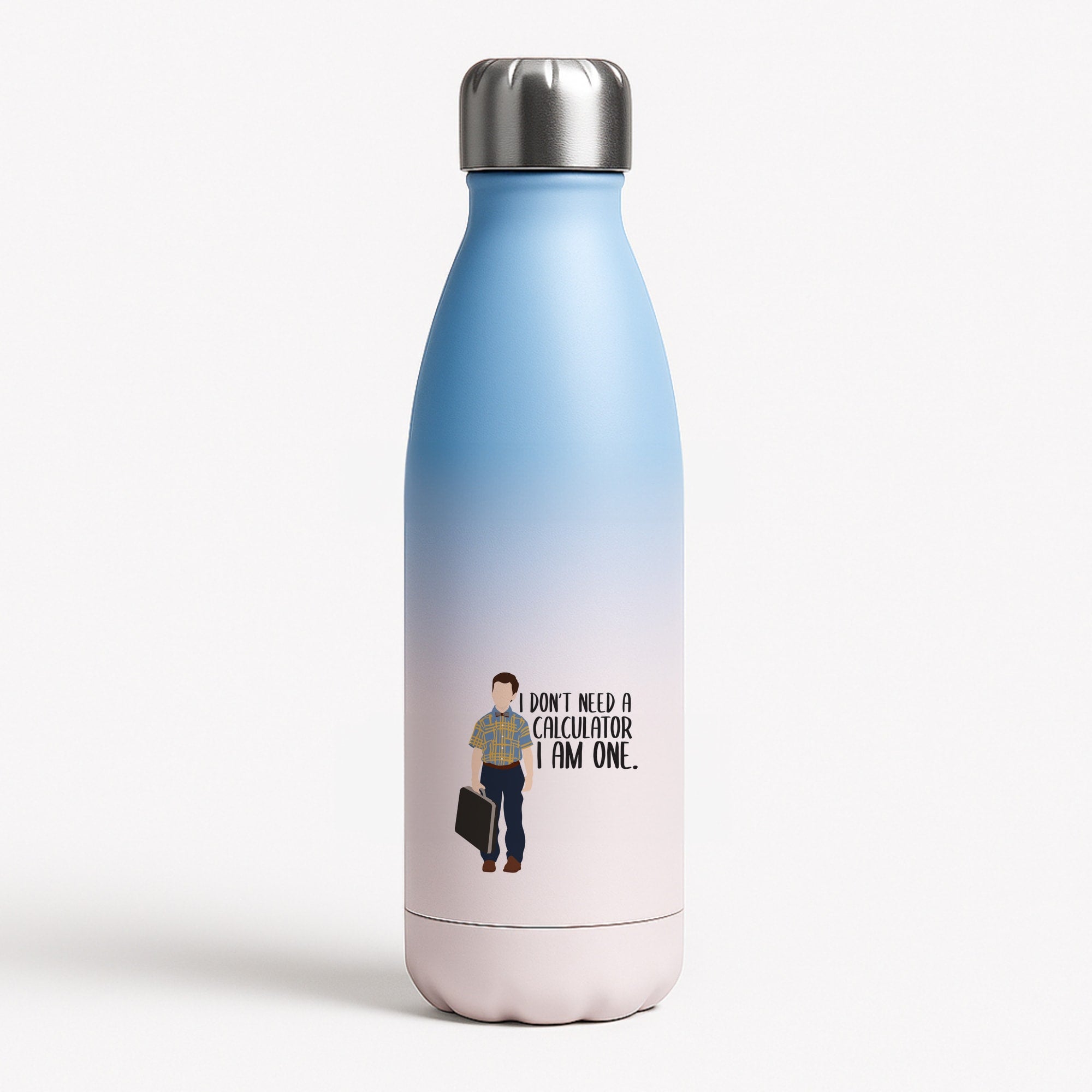 I Don't Need A Calculator - Sheldon Blue Water Bottle
