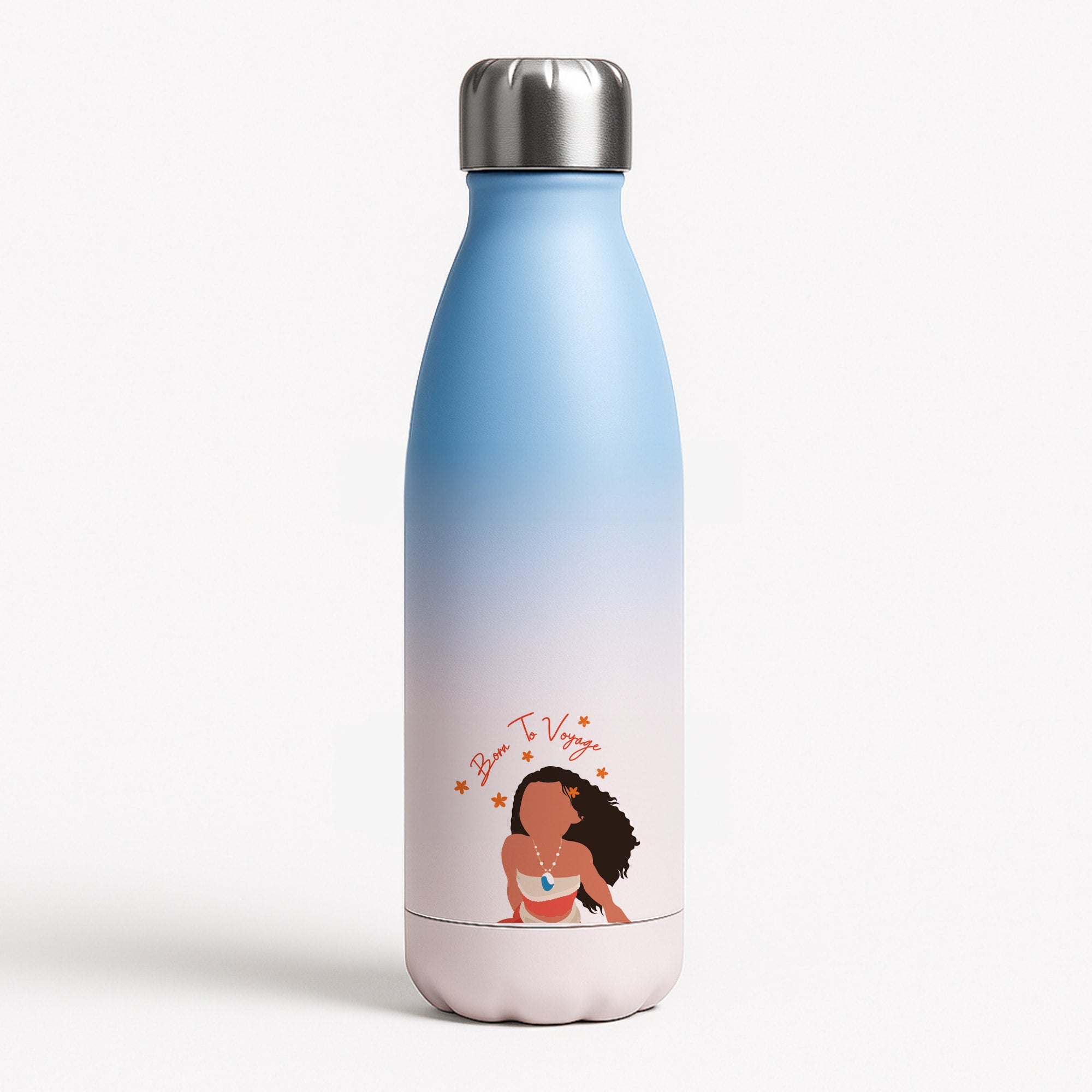 Born To Voyage Blue Water Bottle