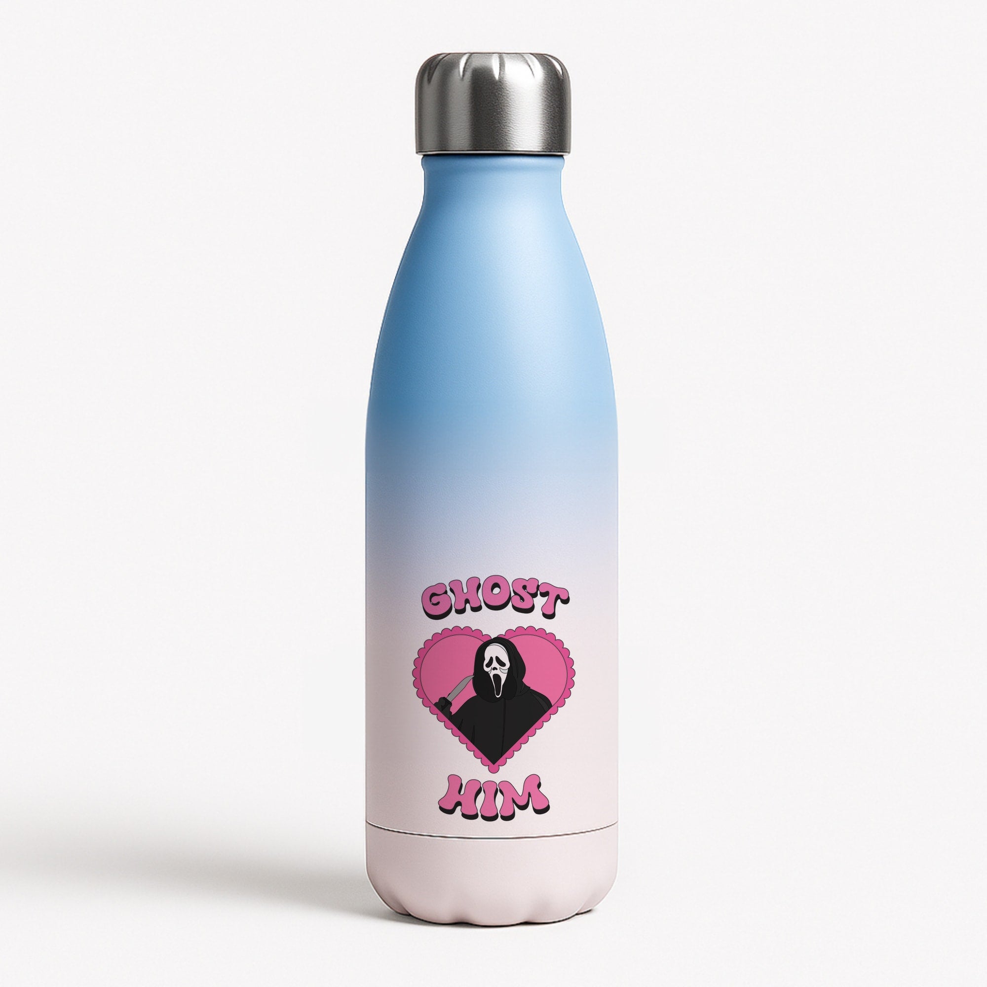 Ghost Him Blue Water Bottle