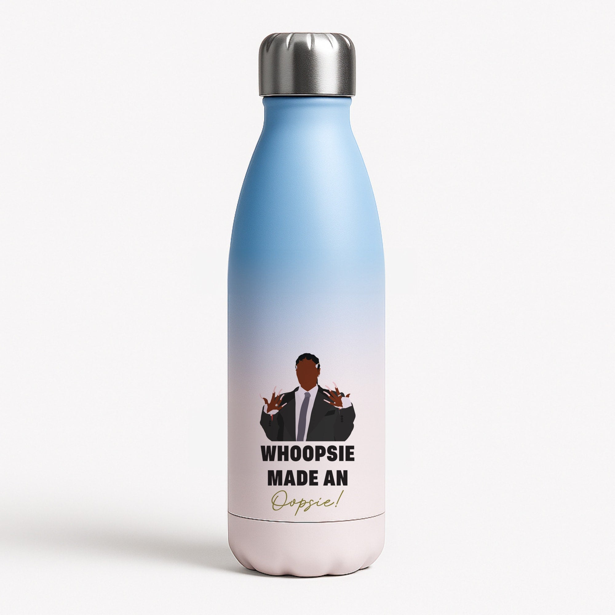 Whoopsie Made An Oopsie Blue Water Bottle