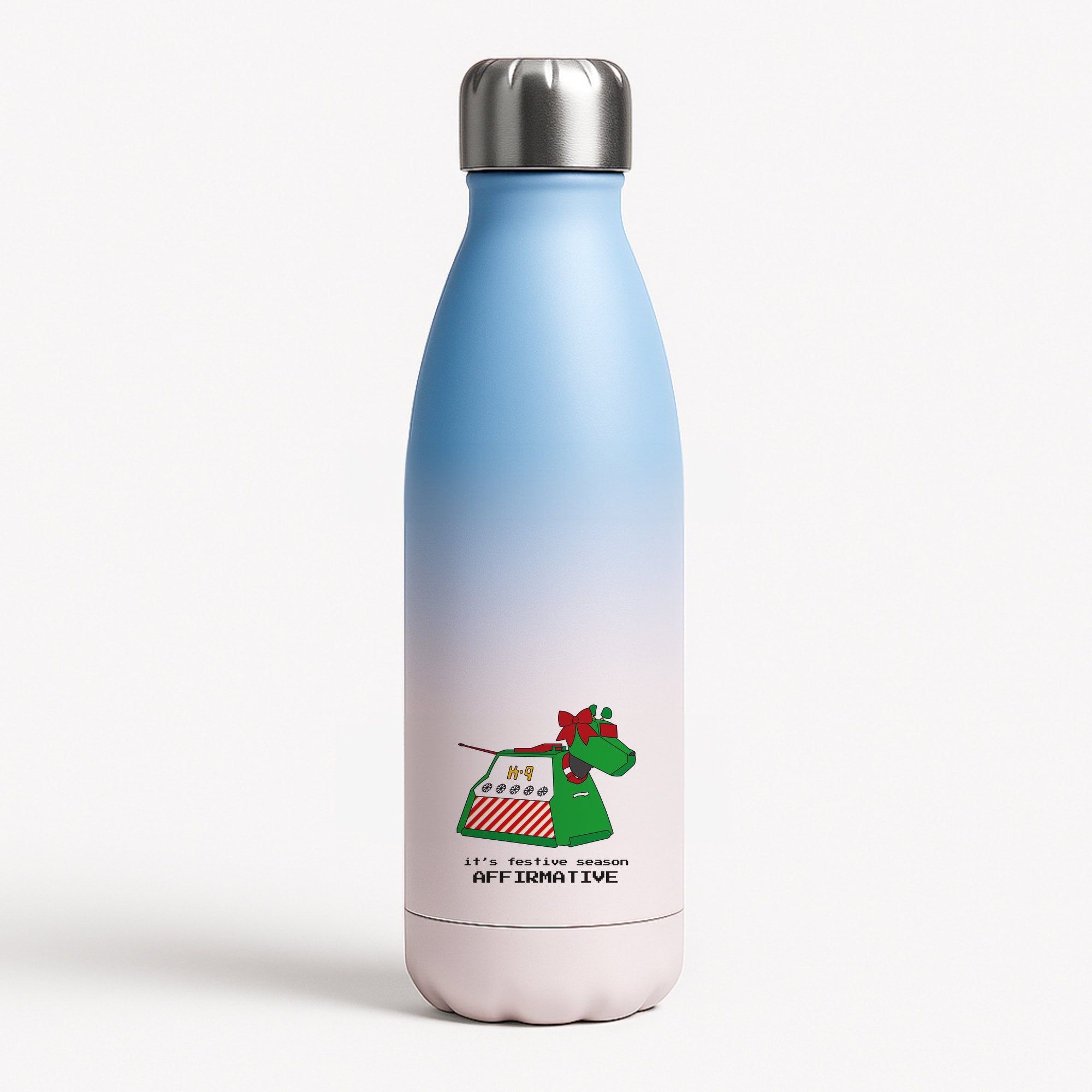 K9 Festive Season - Doctor Who Blue Water Bottle