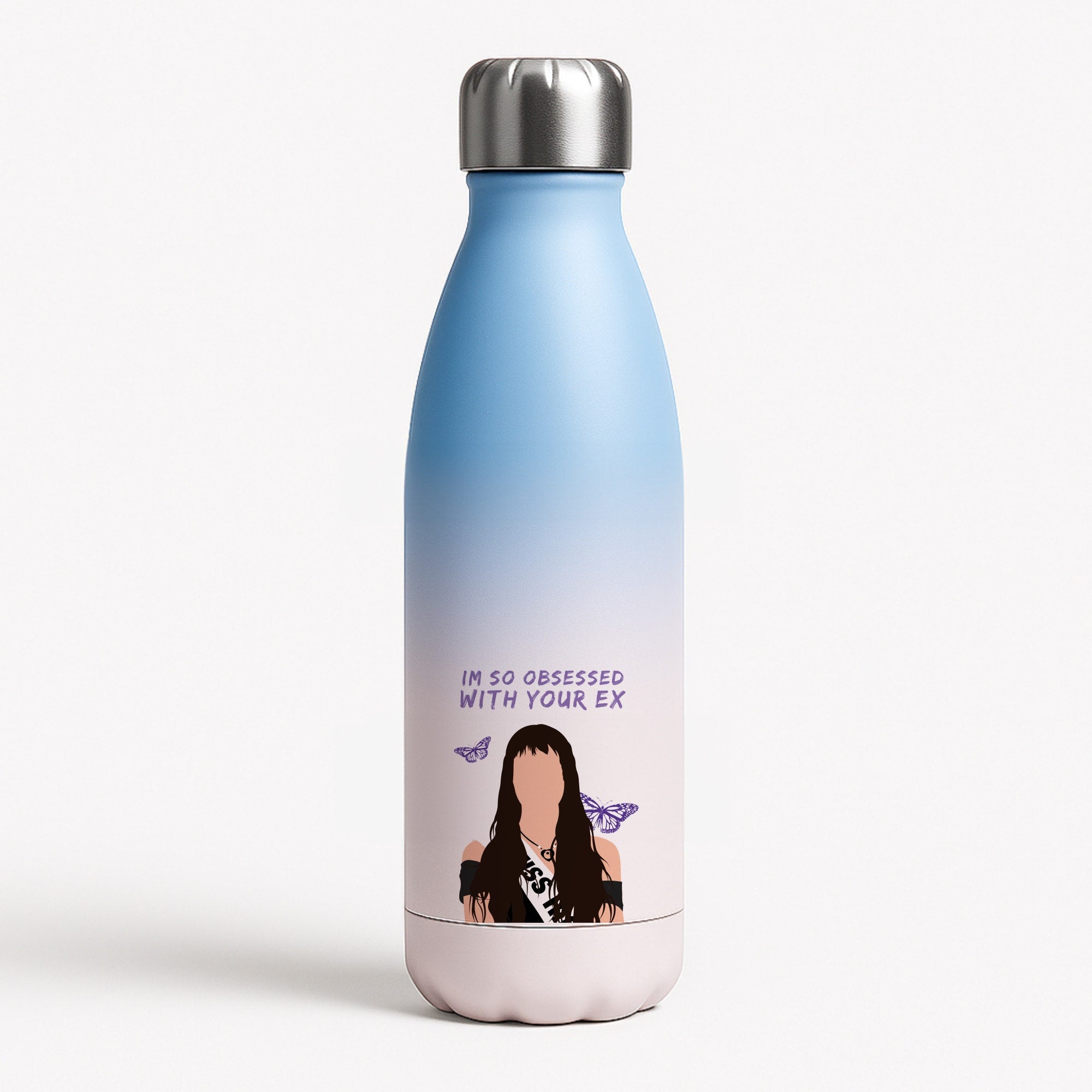 Obsessed With Your Ex Blue Water Bottle