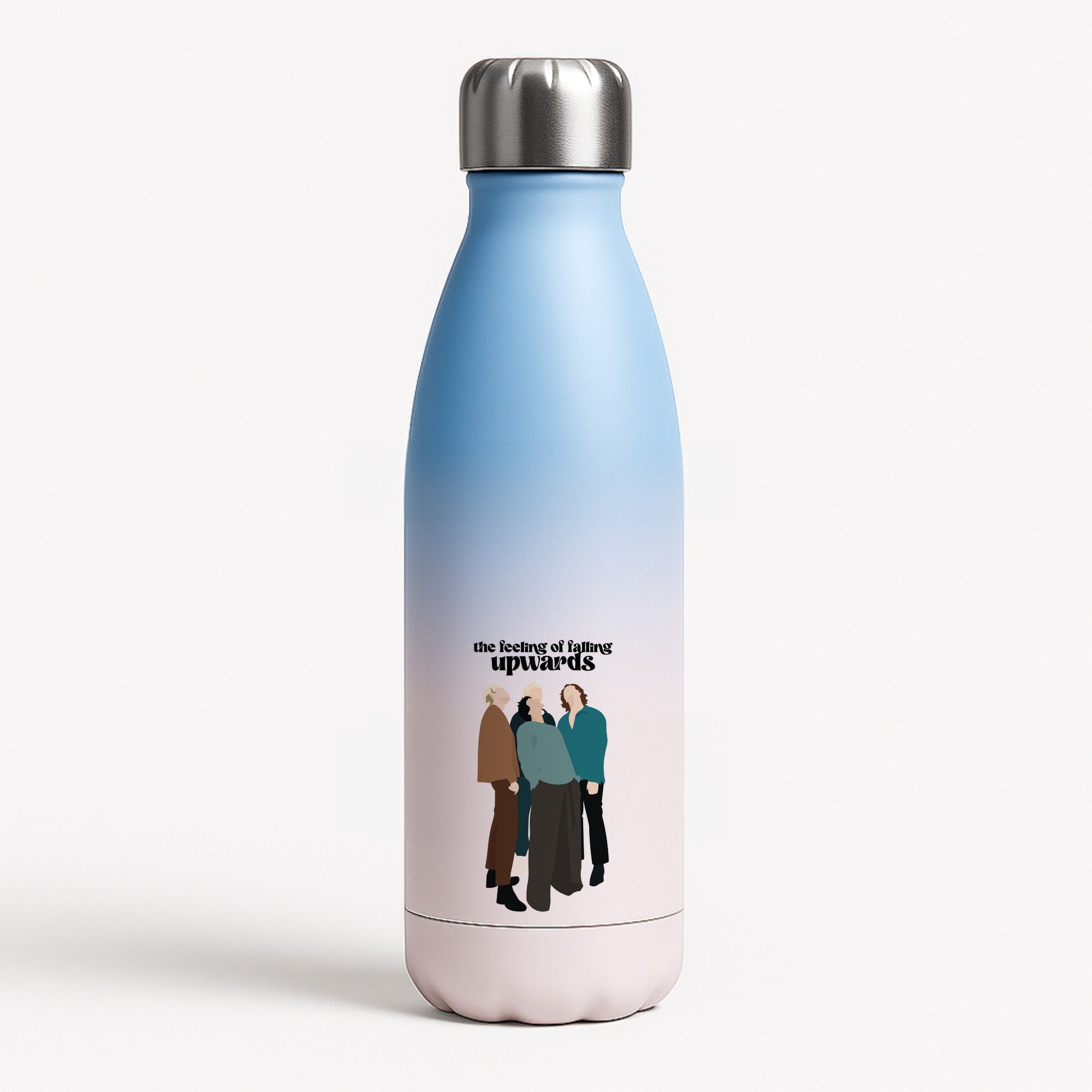 The Feeling Of Falling Upwards Blue Water Bottle