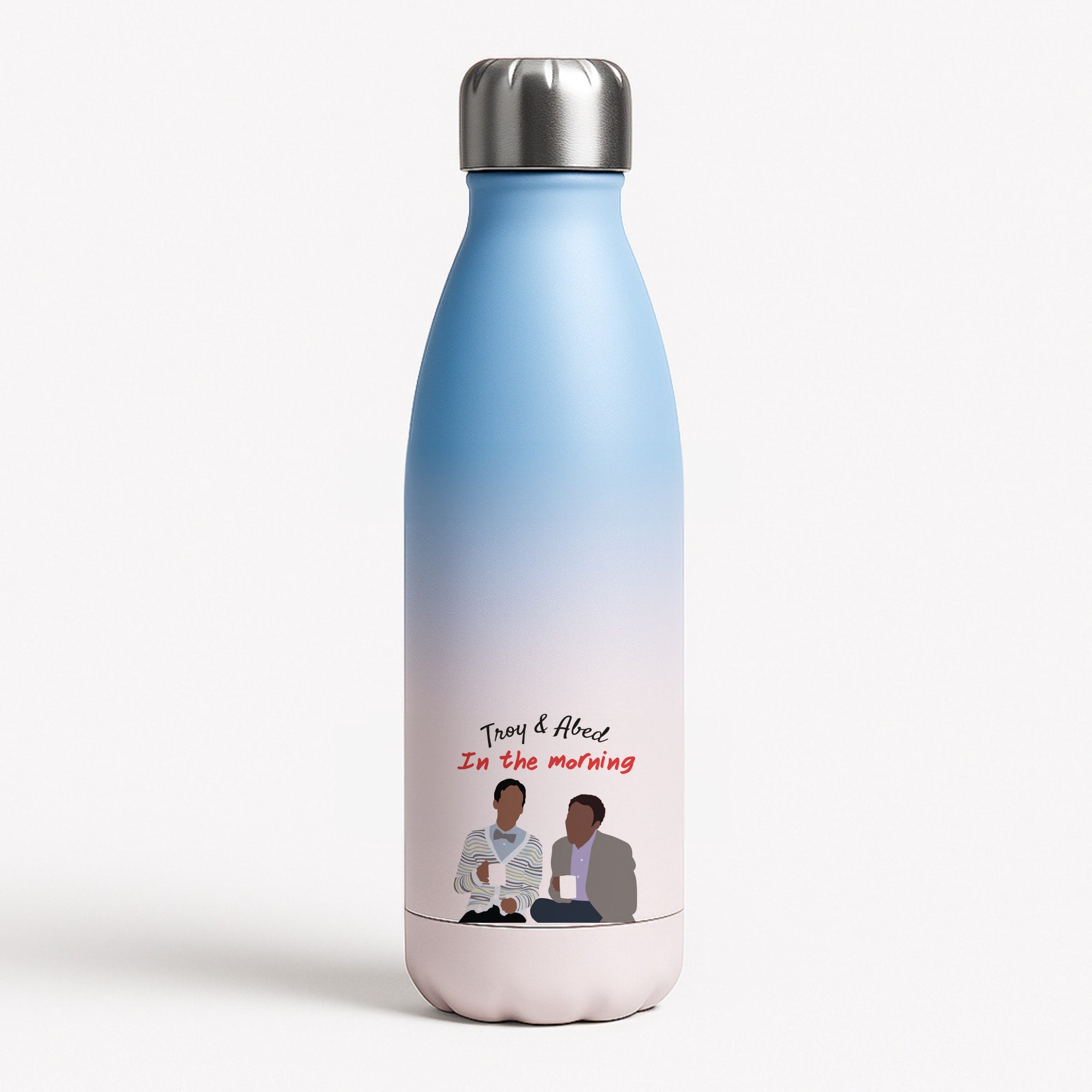 Troy And Abed In The Morning - Community Blue Water Bottle