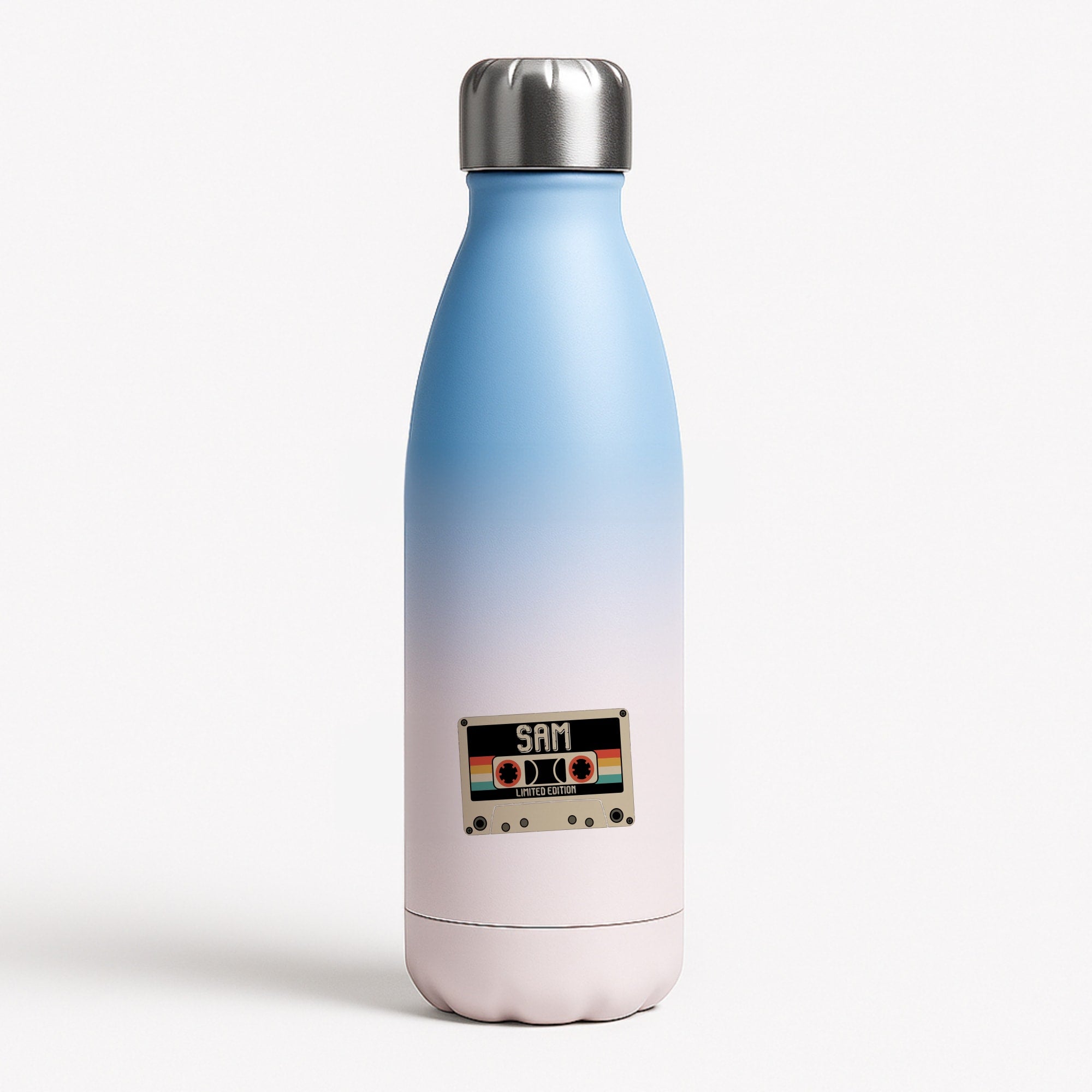 Cassette Tape - Fender Blue Water Bottle