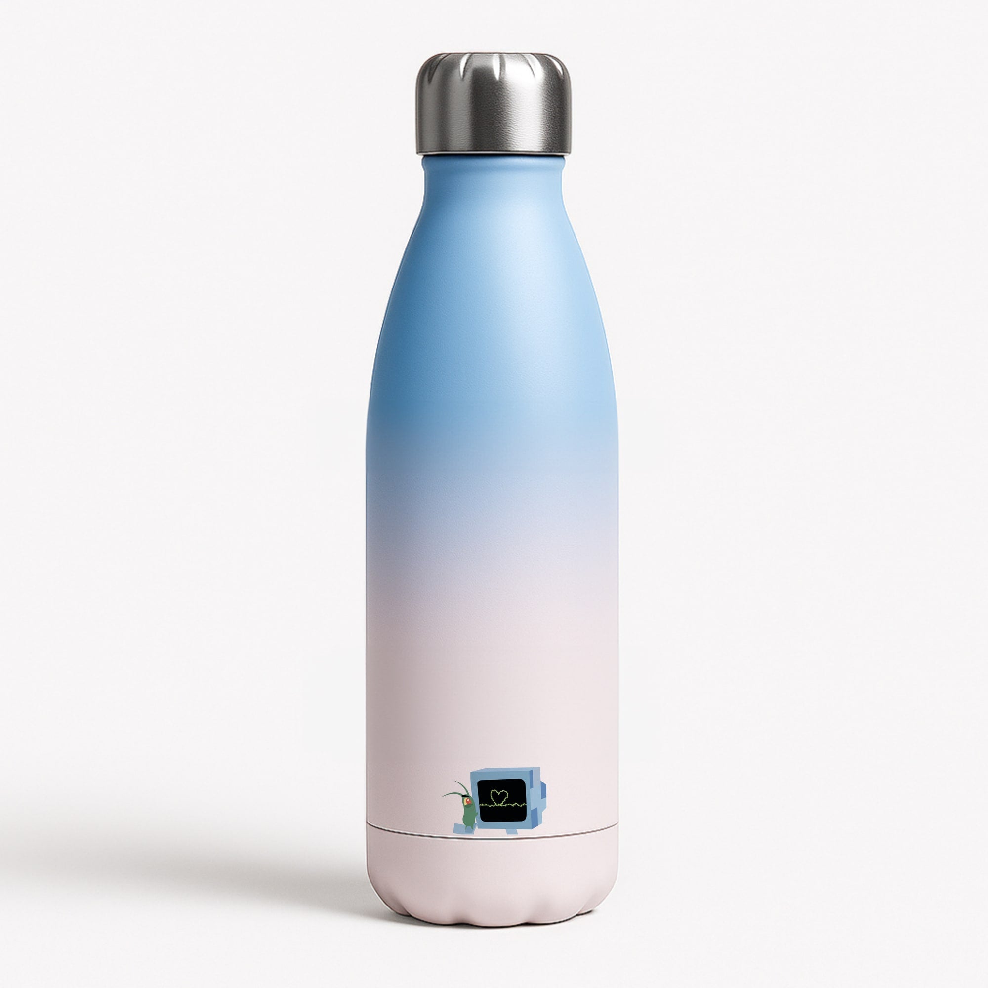 Plankton And Karen Blue Water Bottle