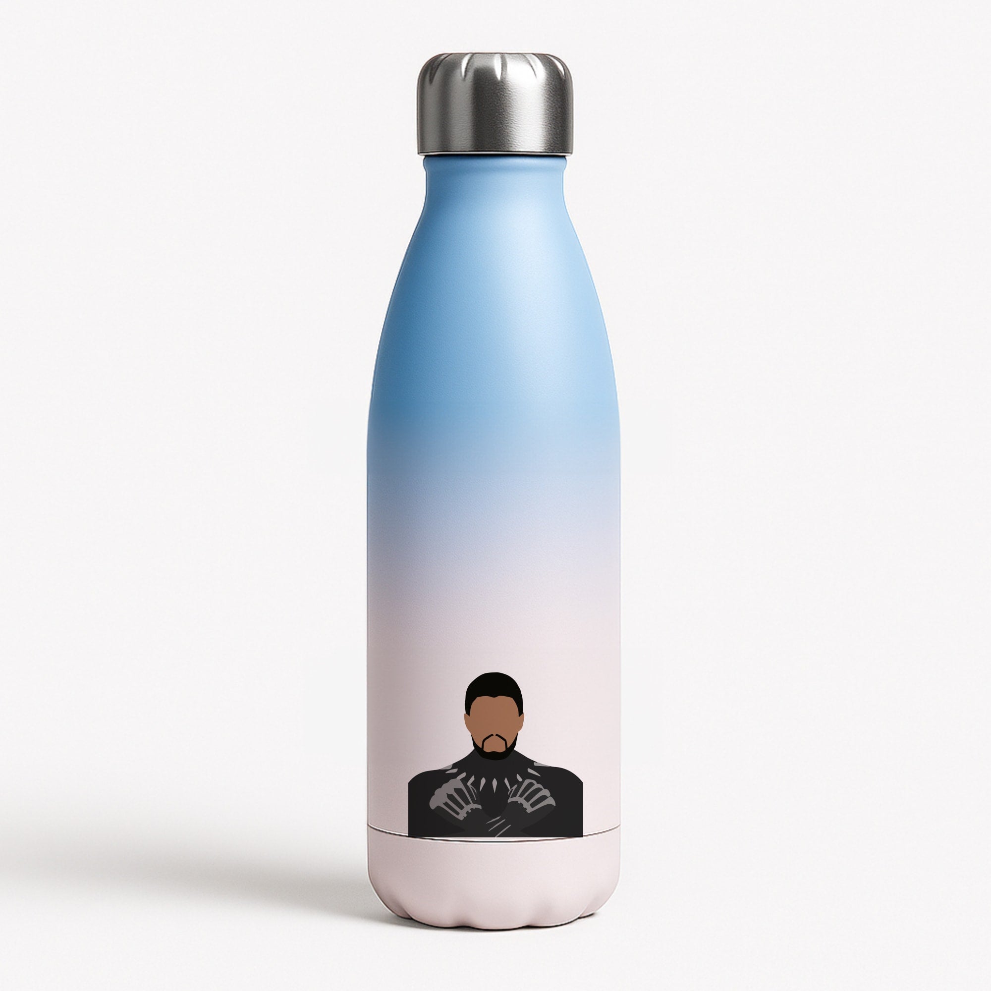 Black Panther Blue Water Bottle