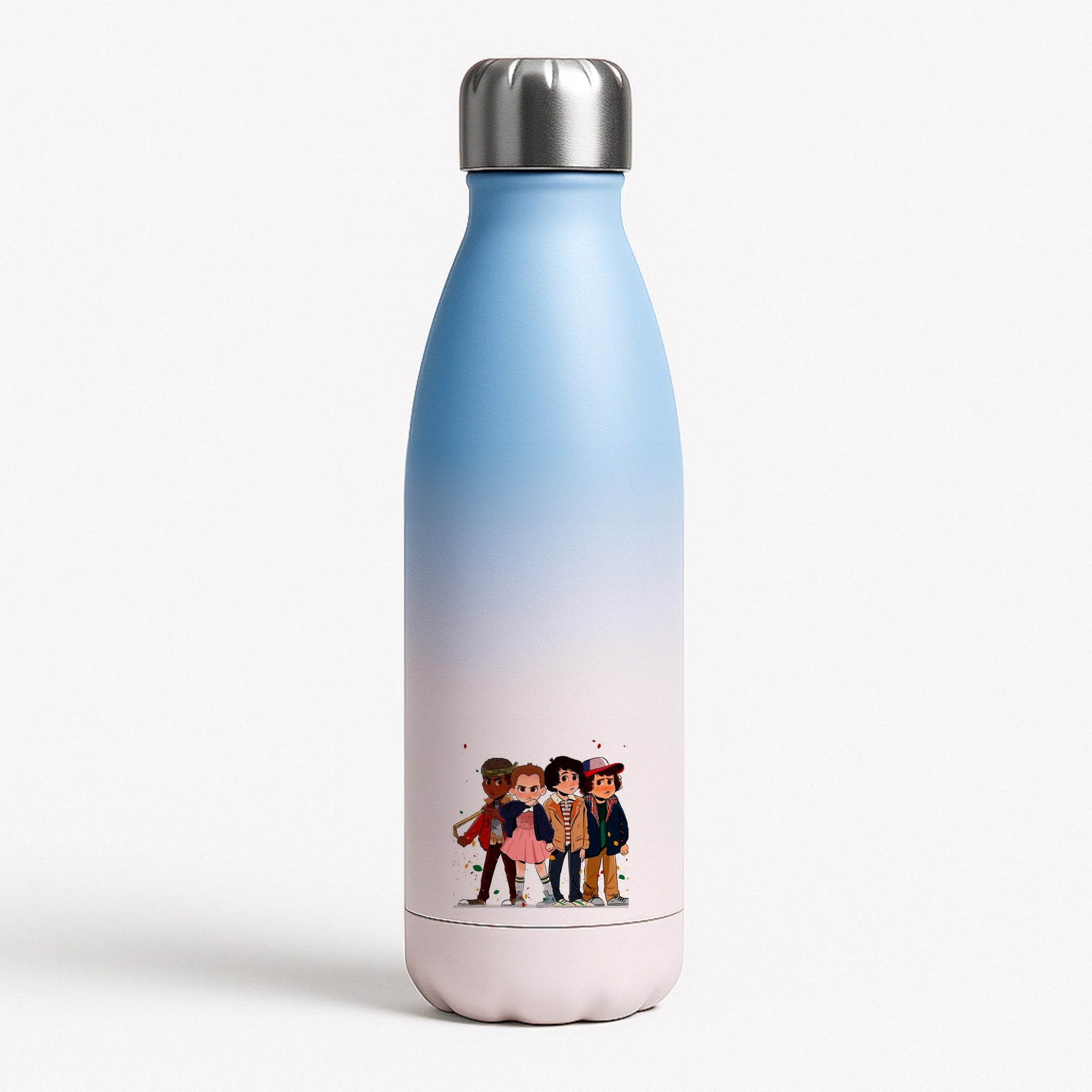 Stranger Kids Blue Water Bottle