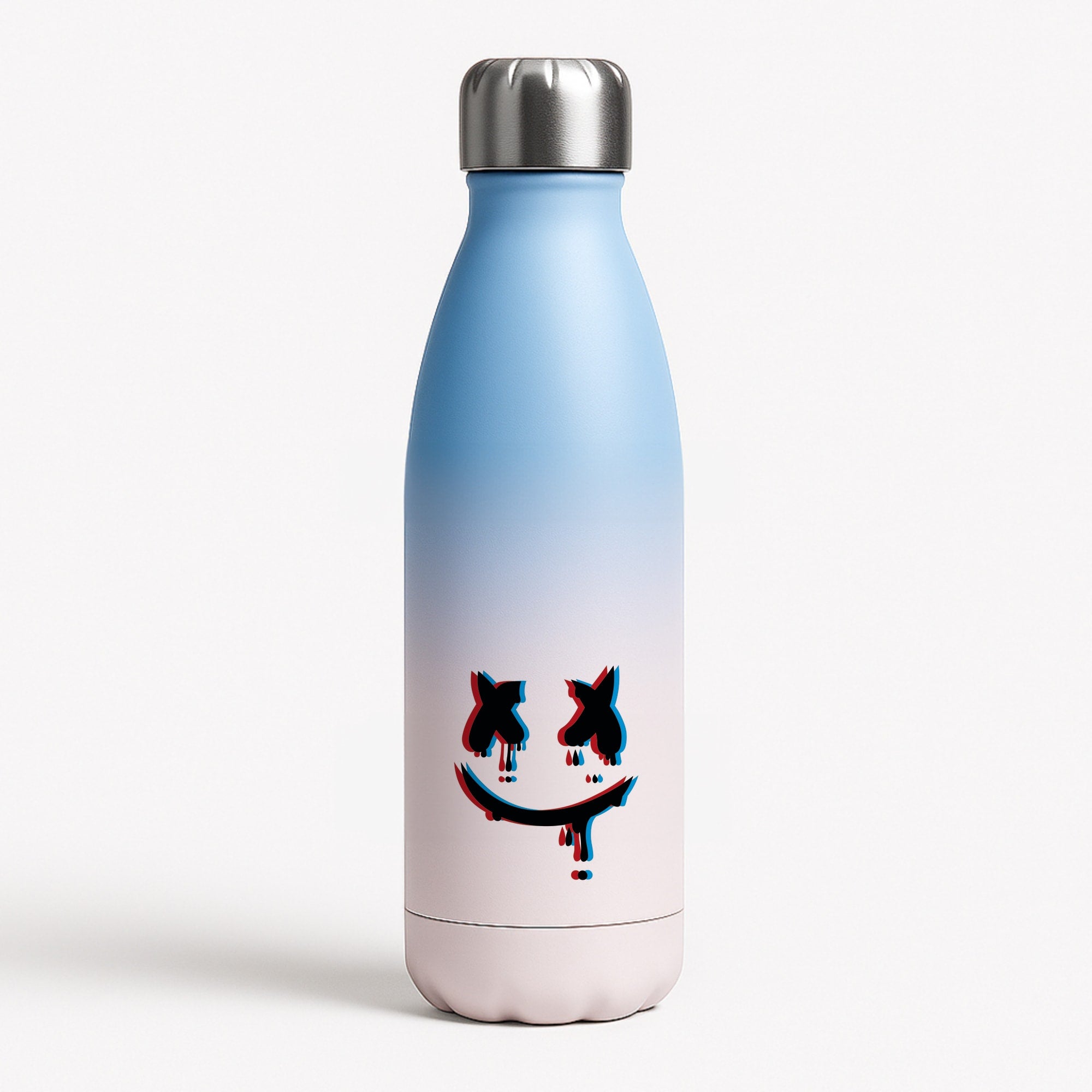 Blue Blur - White Helmet DJ Blue Water Bottle