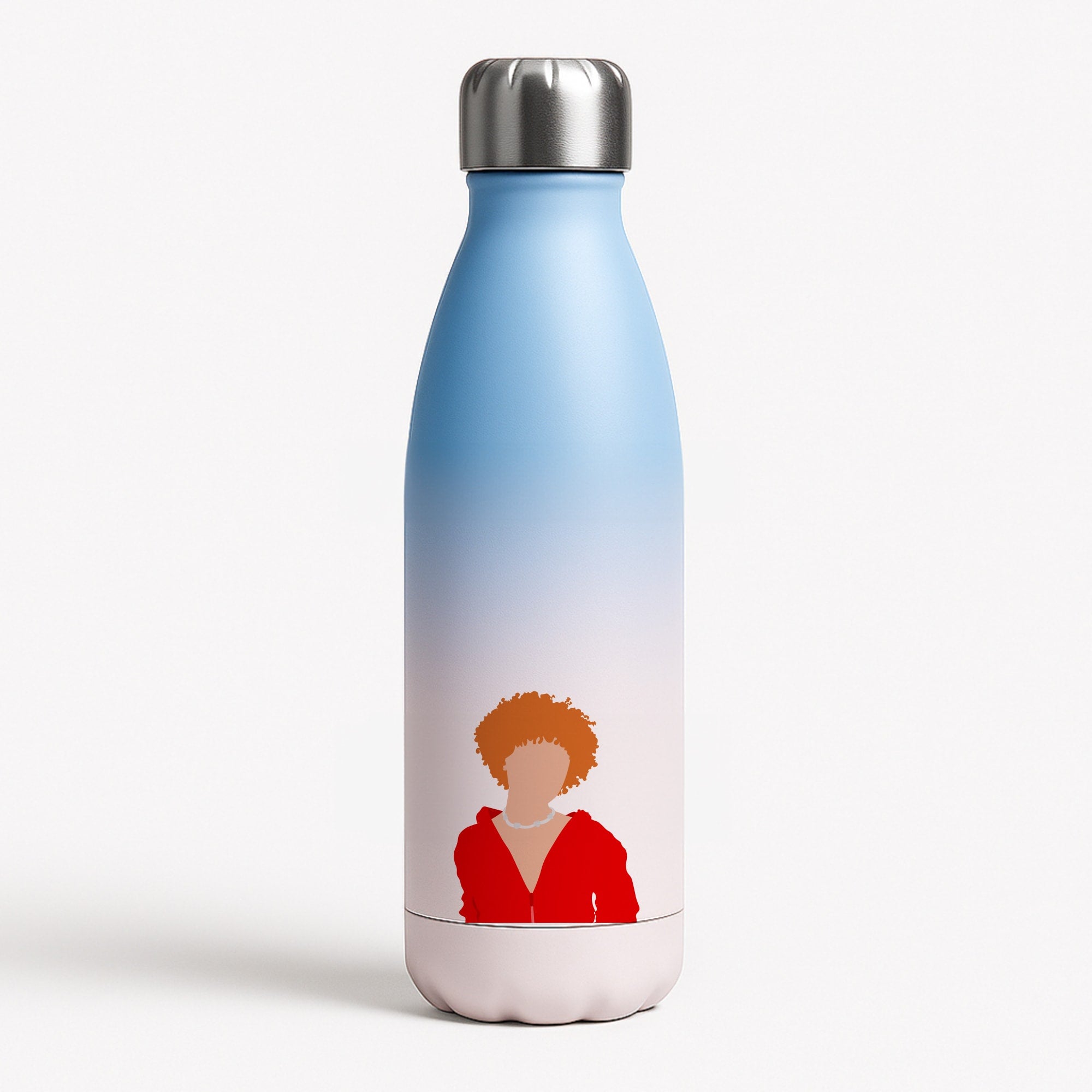 Red Hoodie - Ice Spice Blue Water Bottle