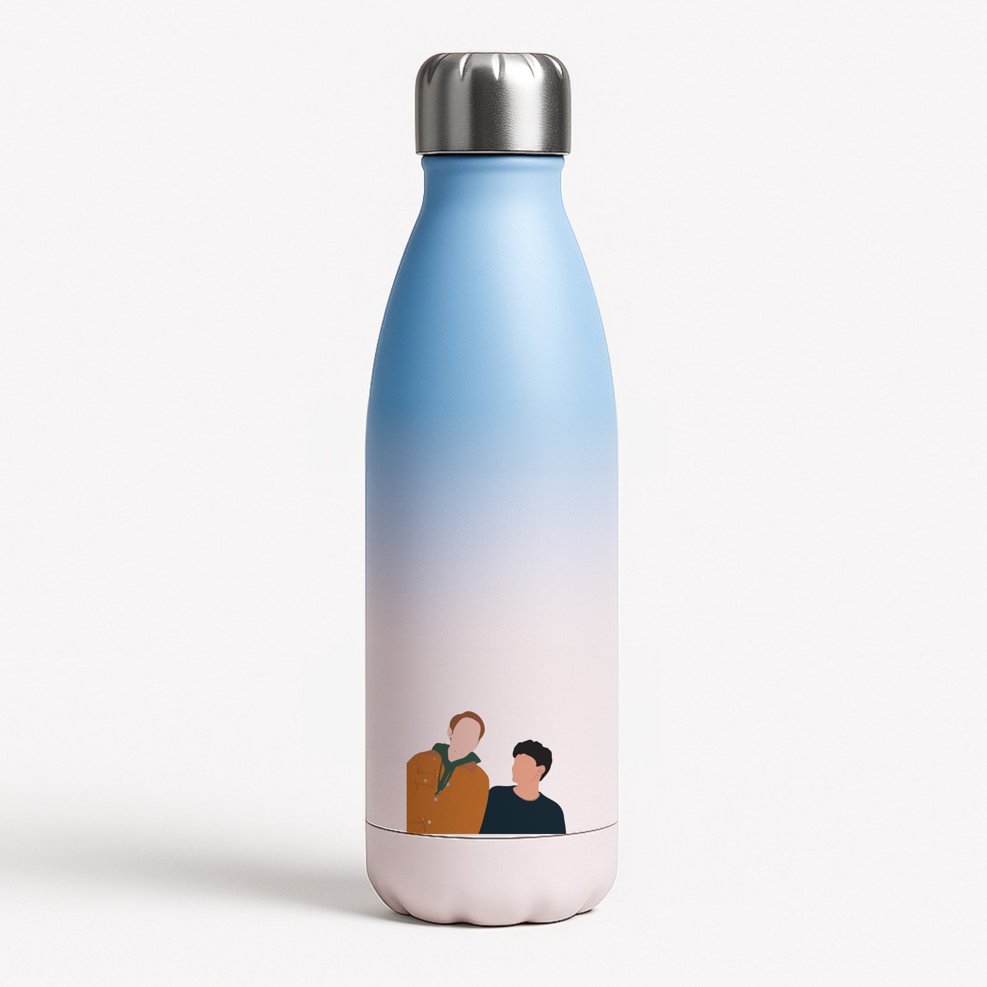 Nick And Charlie - Heart TV Blue Water Bottle
