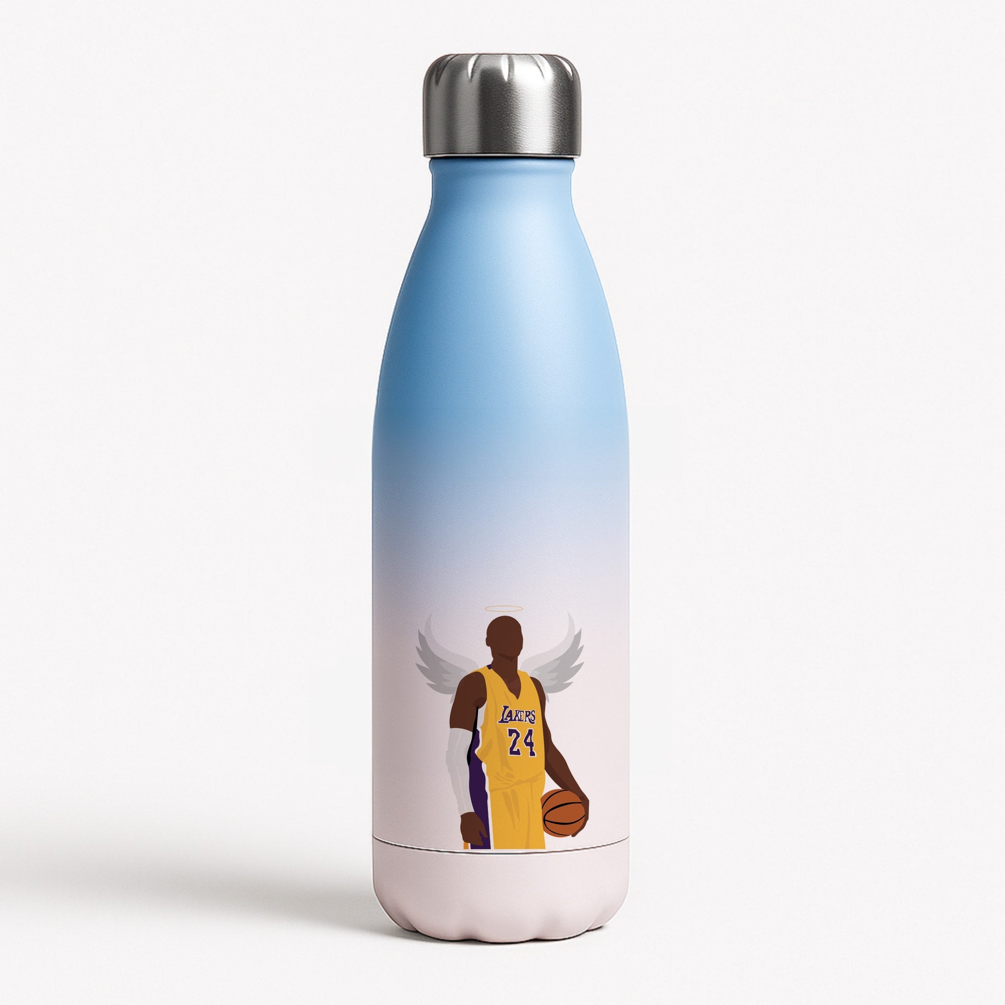 Kobe with wings - Basketball Blue Water Bottle