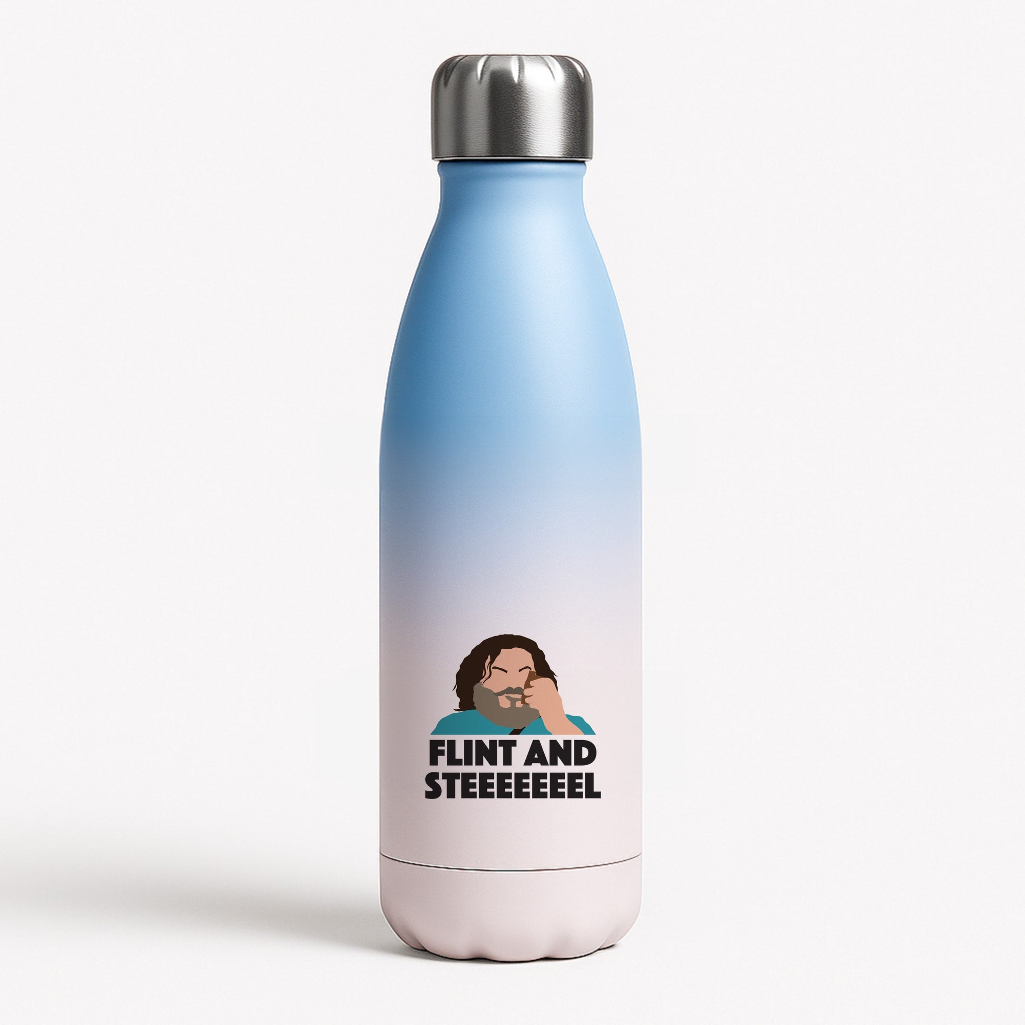 Flint And Steel Blue Water Bottle