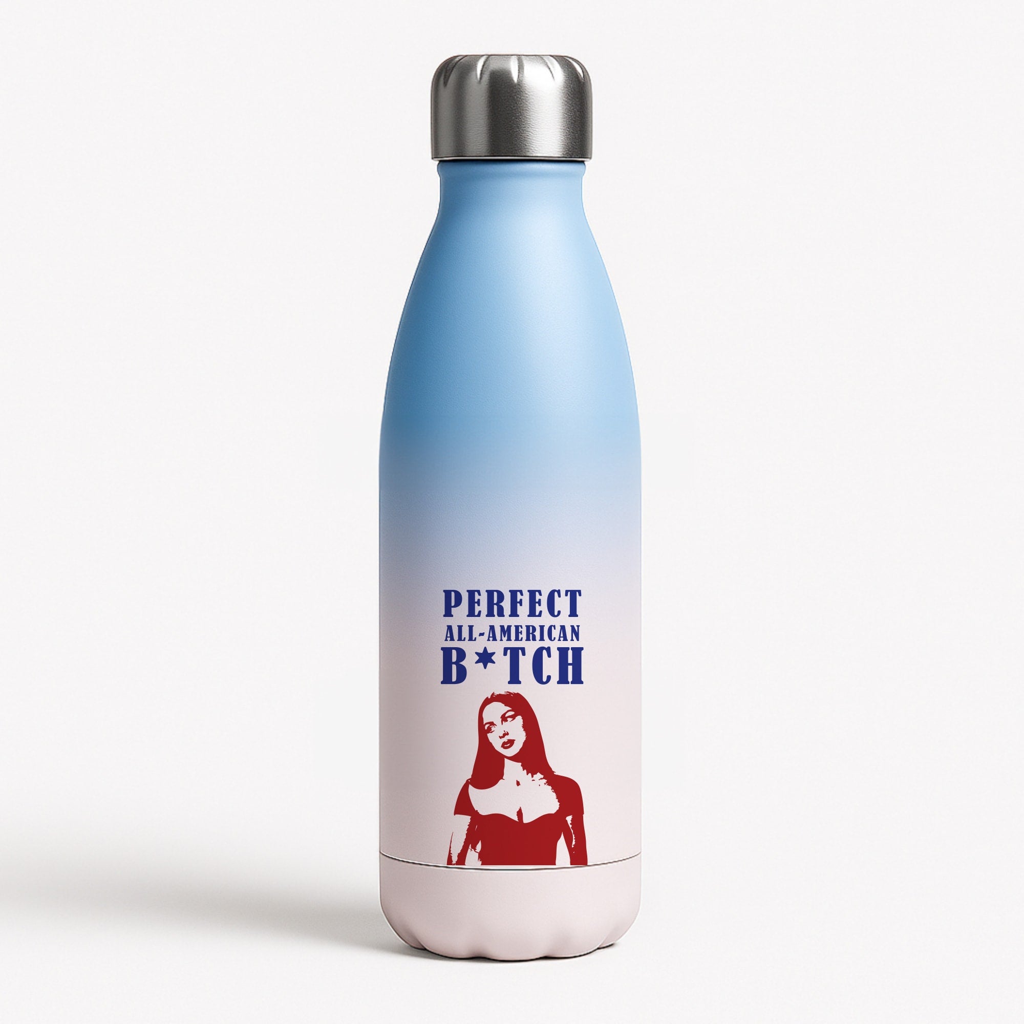 All American Stripes Blue Water Bottle