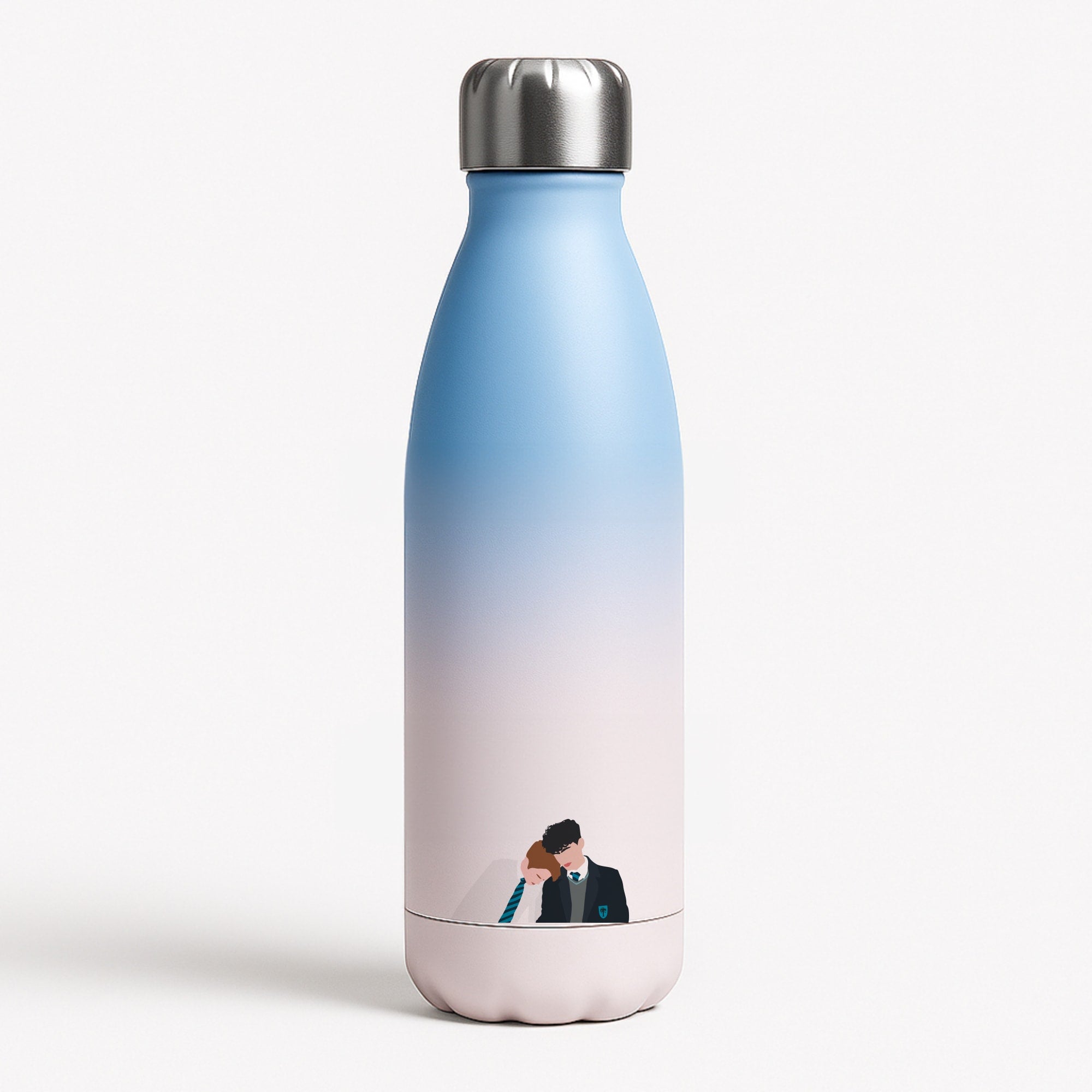Nick And Charlie School Clothes - Heart TV Blue Water Bottle
