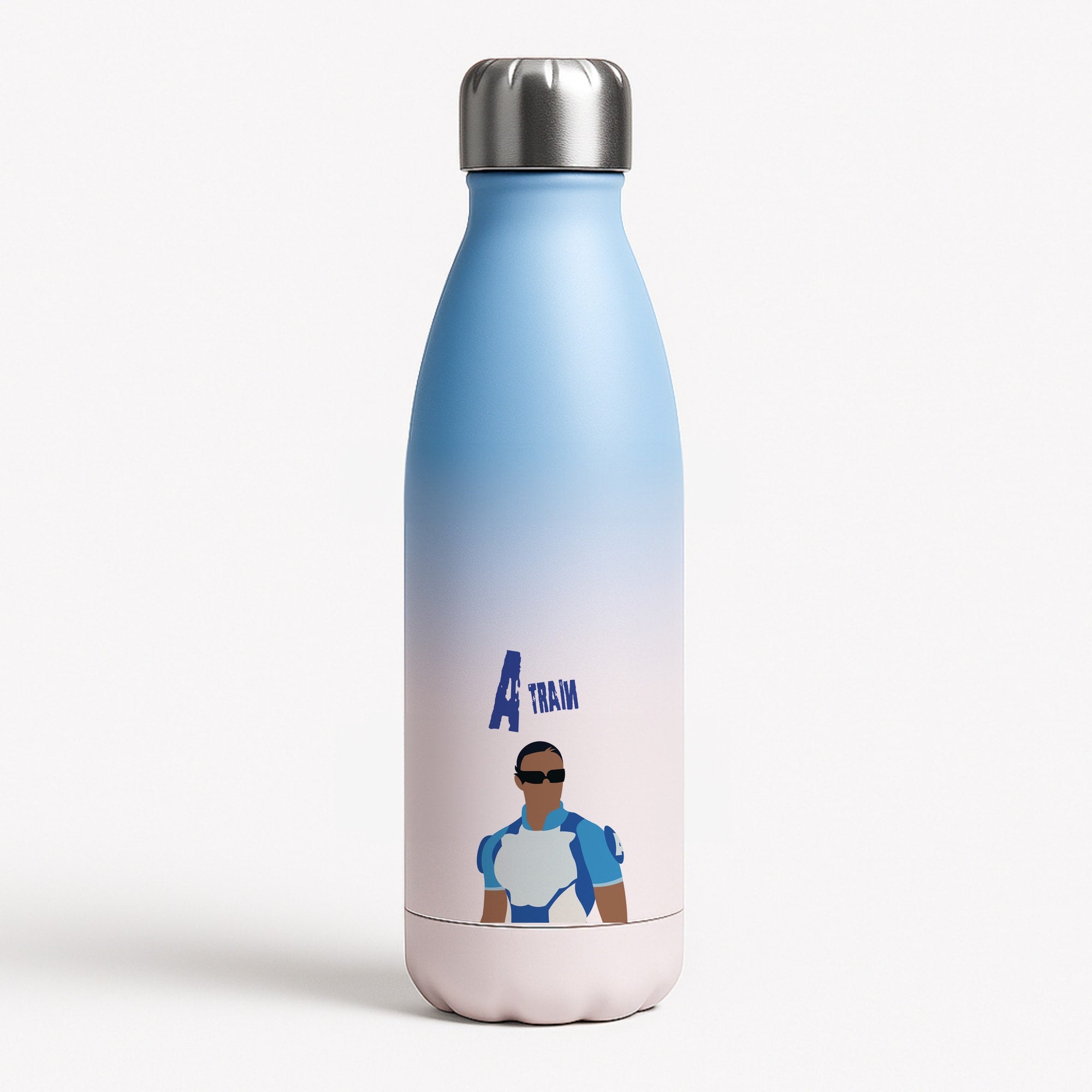 A Train Blue Water Bottle