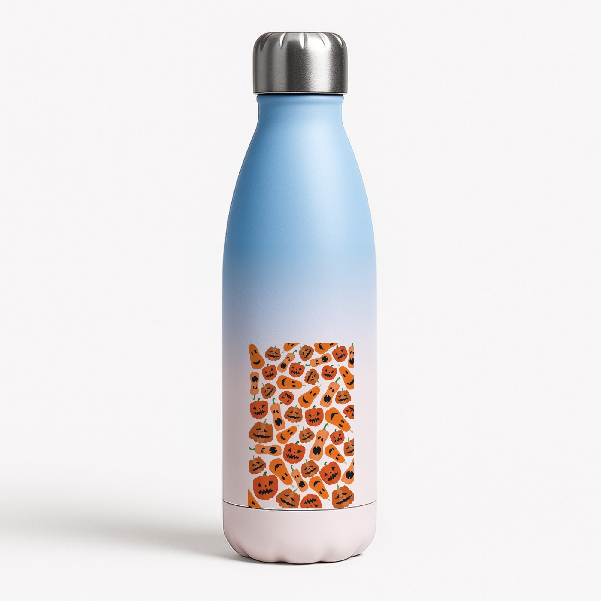 Chilli Pumpkin - Halloween Blue Water Bottle
