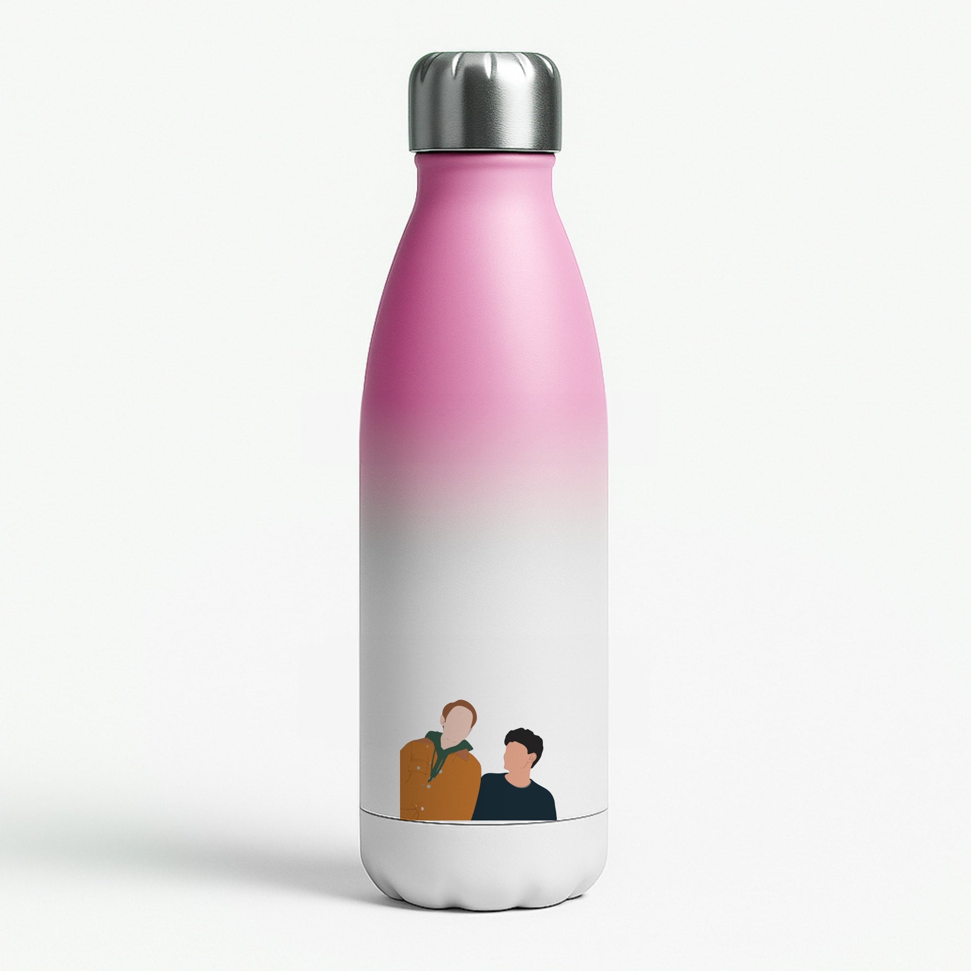 Nick And Charlie - Heart TV Pink Water Bottle