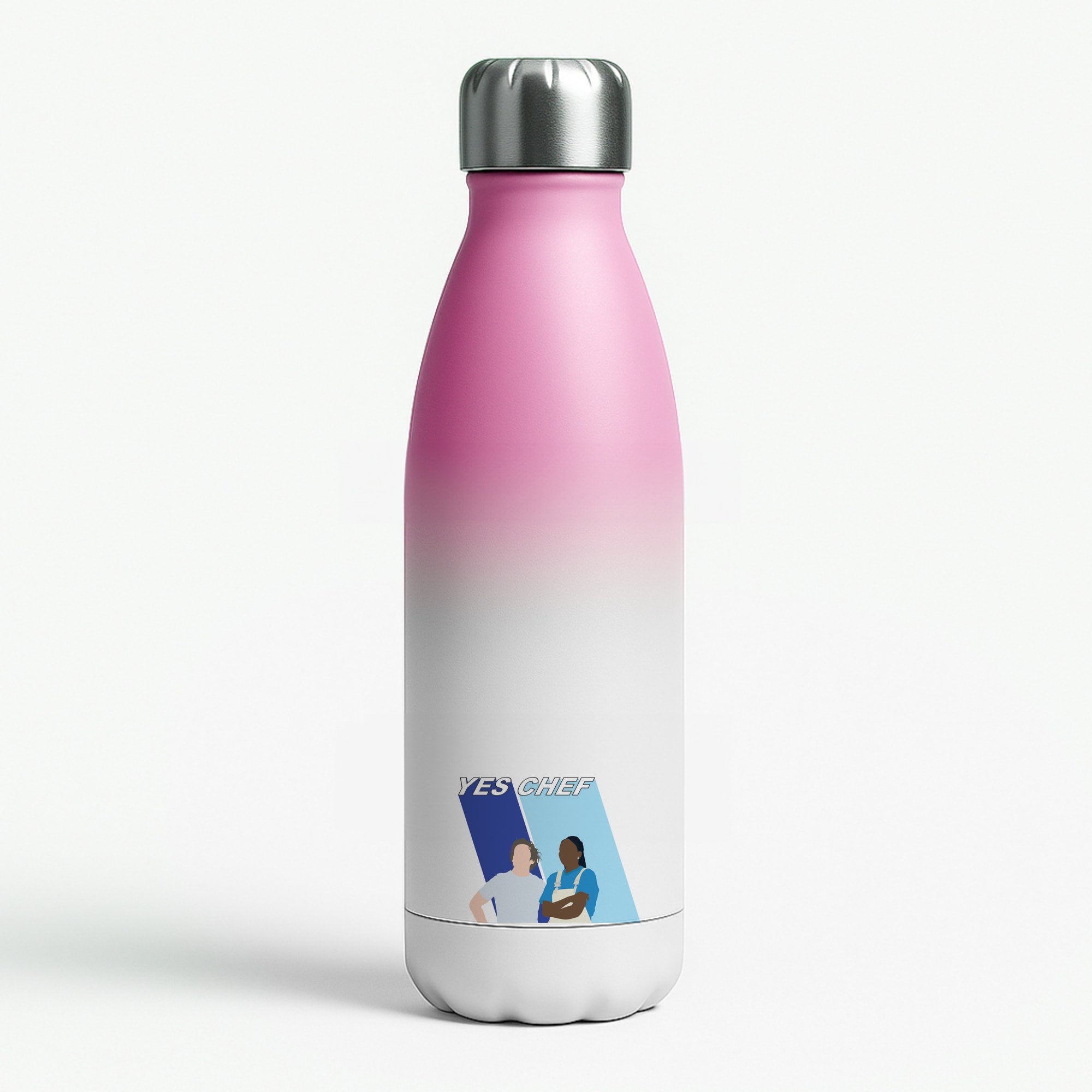 Yes Chef Blue Pink Water Bottle