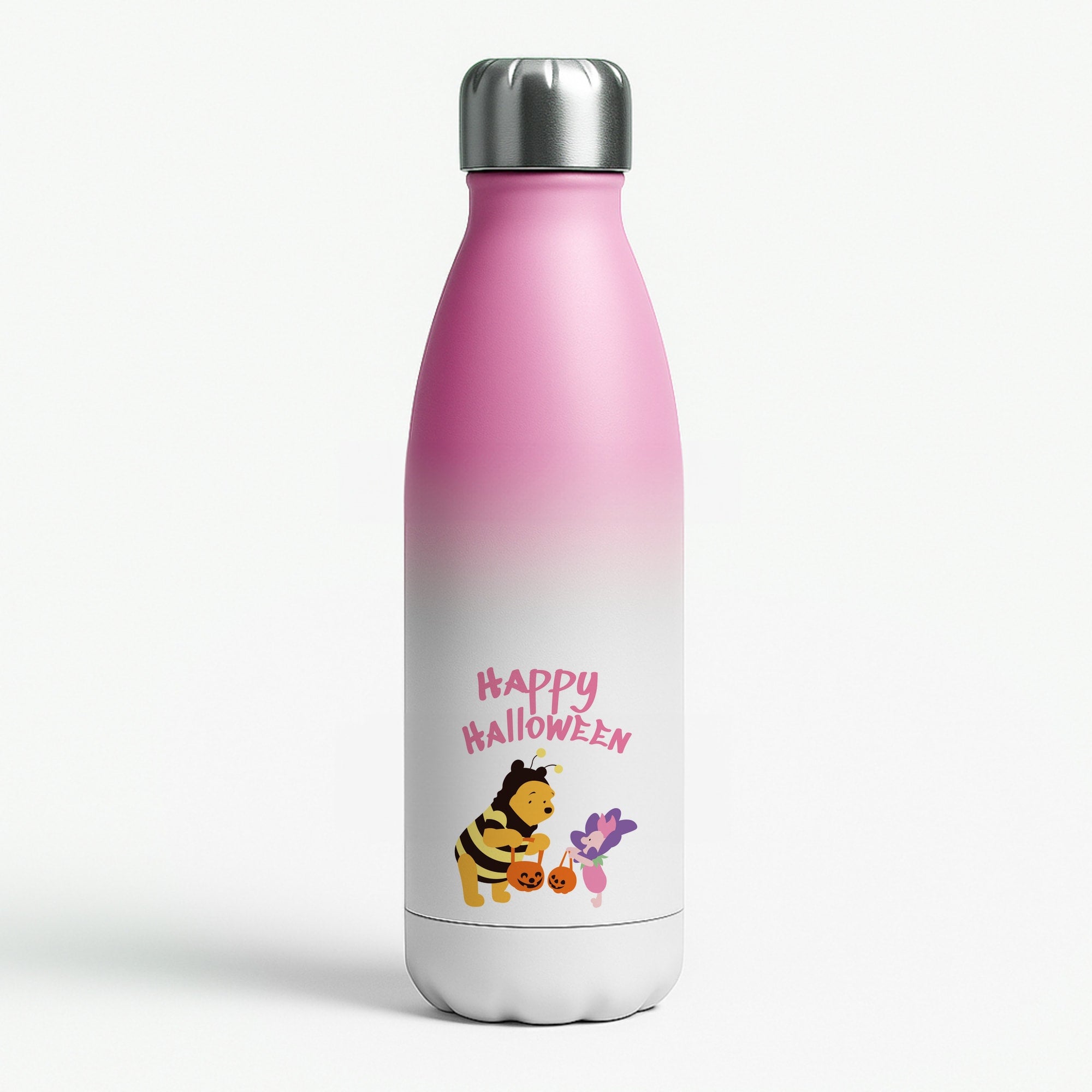 Winnie Halloween Pink Water Bottle