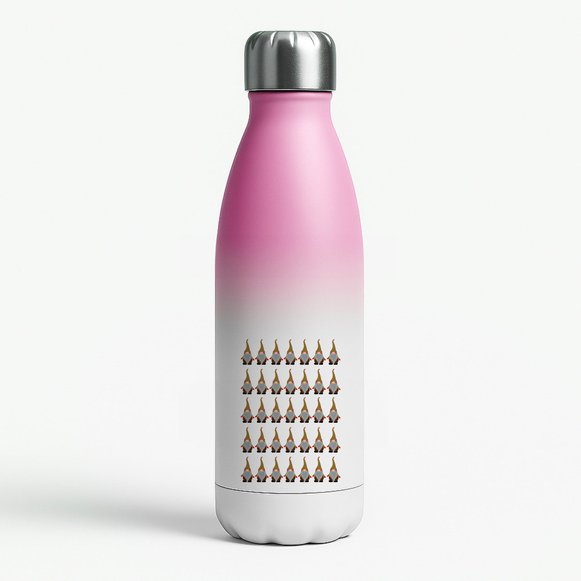 Gonks - Christmas Patterns Pink Water Bottle