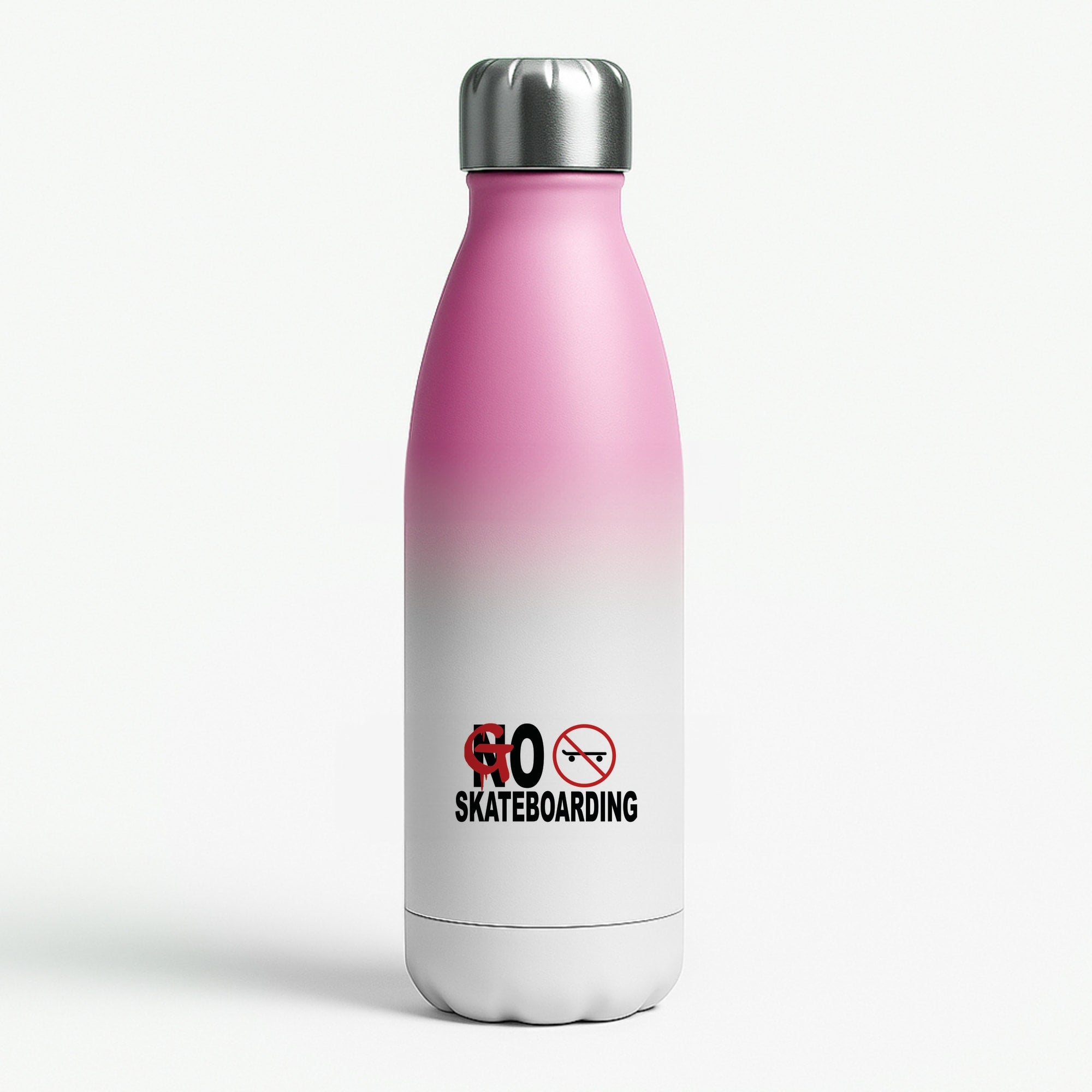 Go Skateboarding - Skate Aesthetic Pink Water Bottle