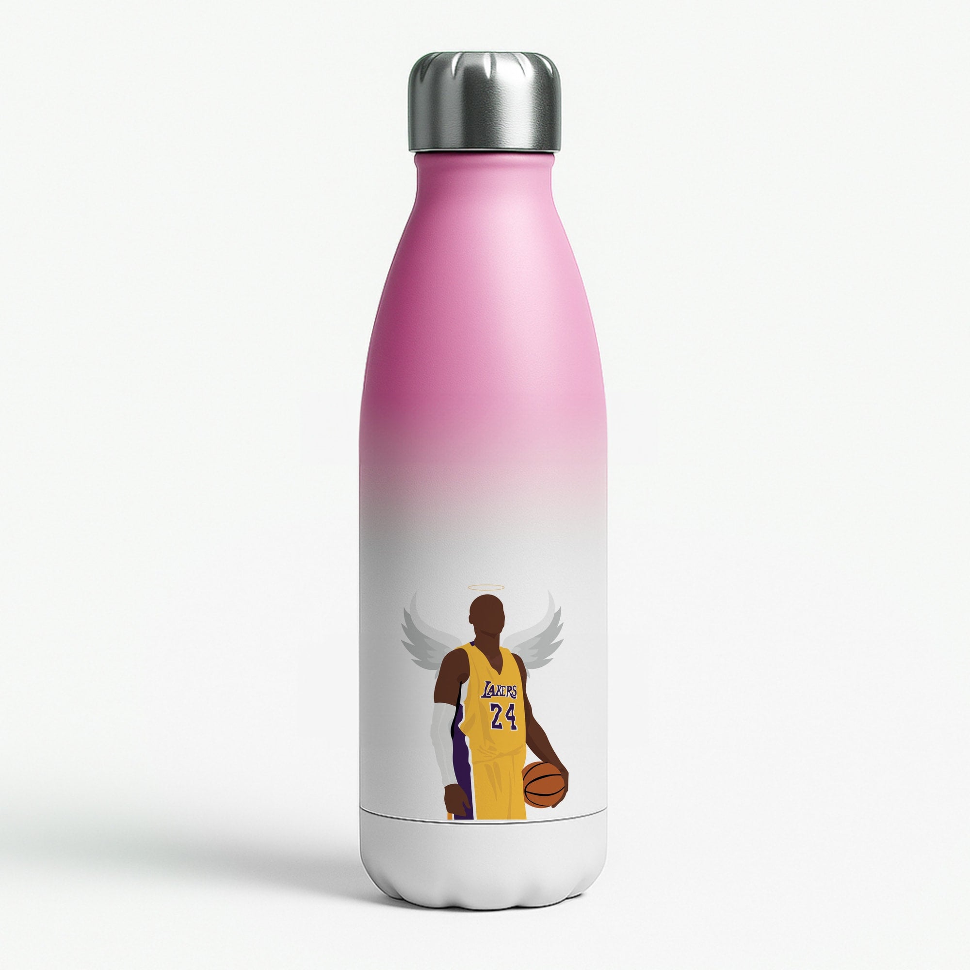 Kobe with wings - Basketball Pink Water Bottle