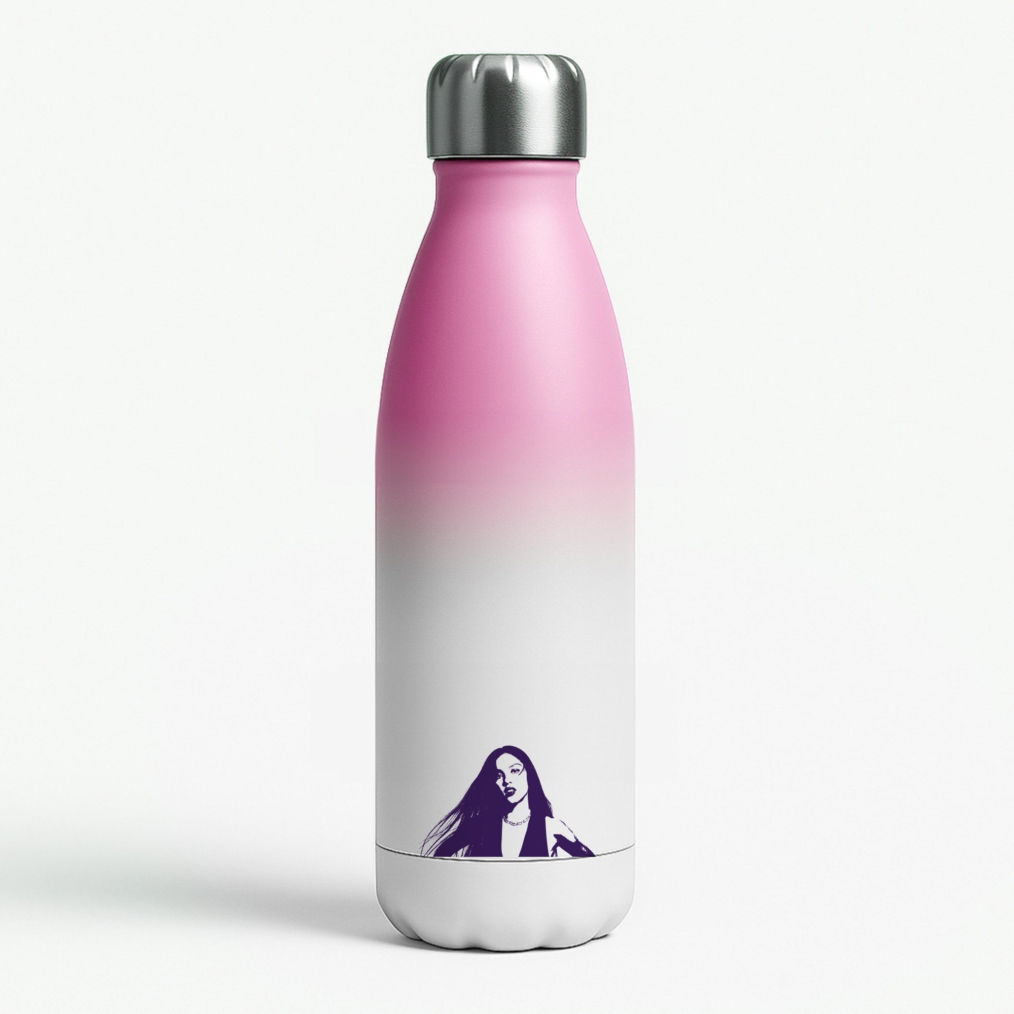 Stars And Butterflies Pattern Pink Water Bottle