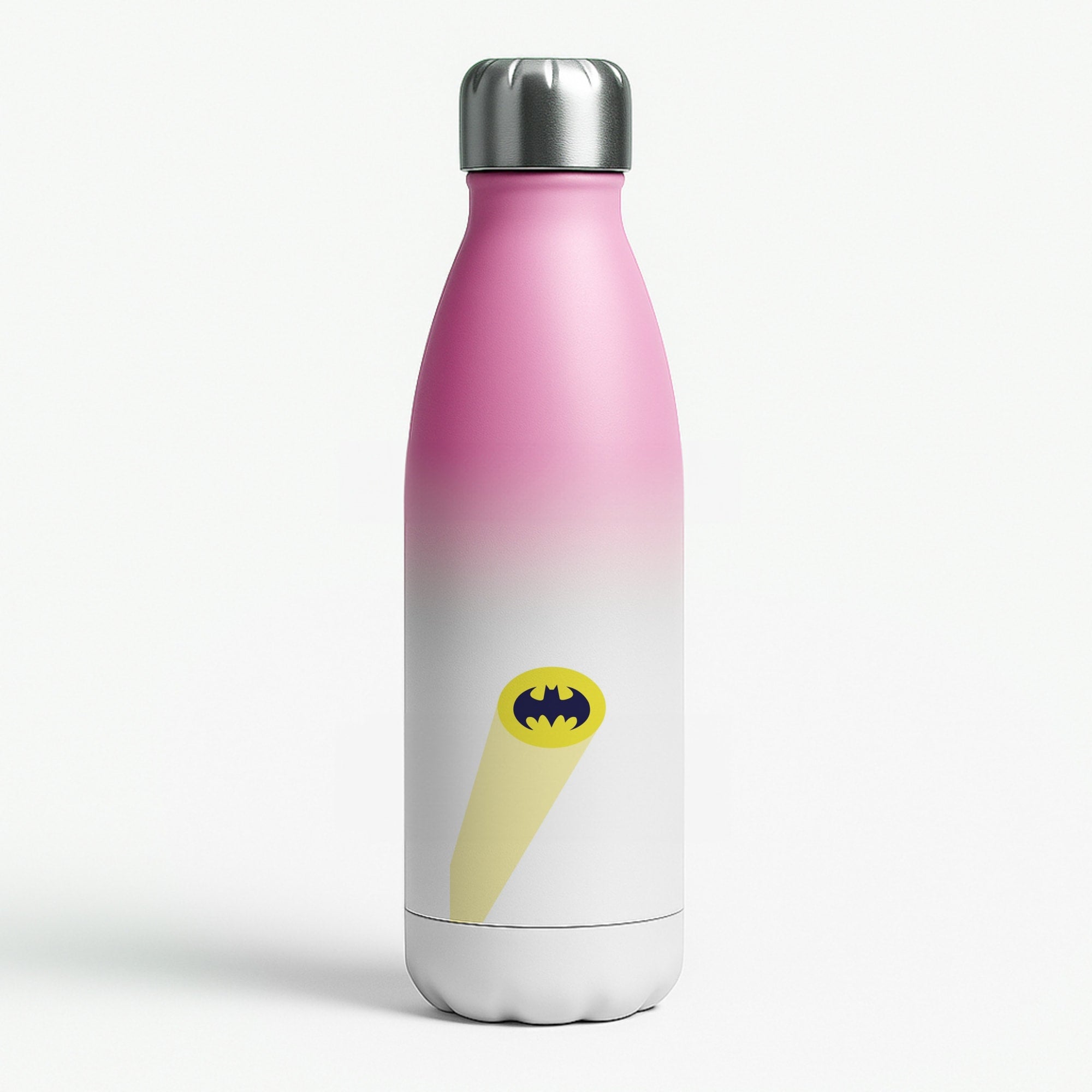 Bat Signal Pink Water Bottle