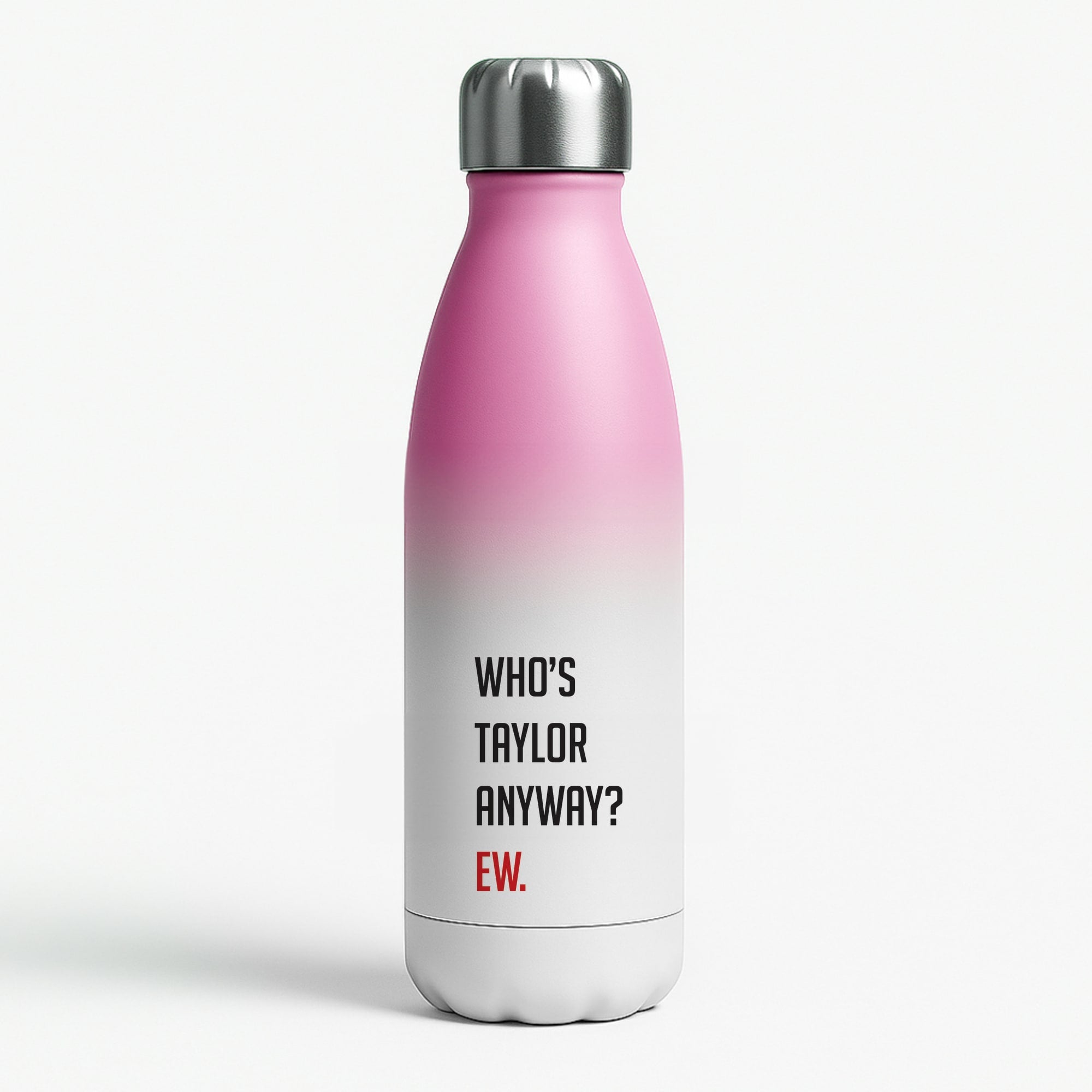 Who's Taylor Anyways? Pink Water Bottle