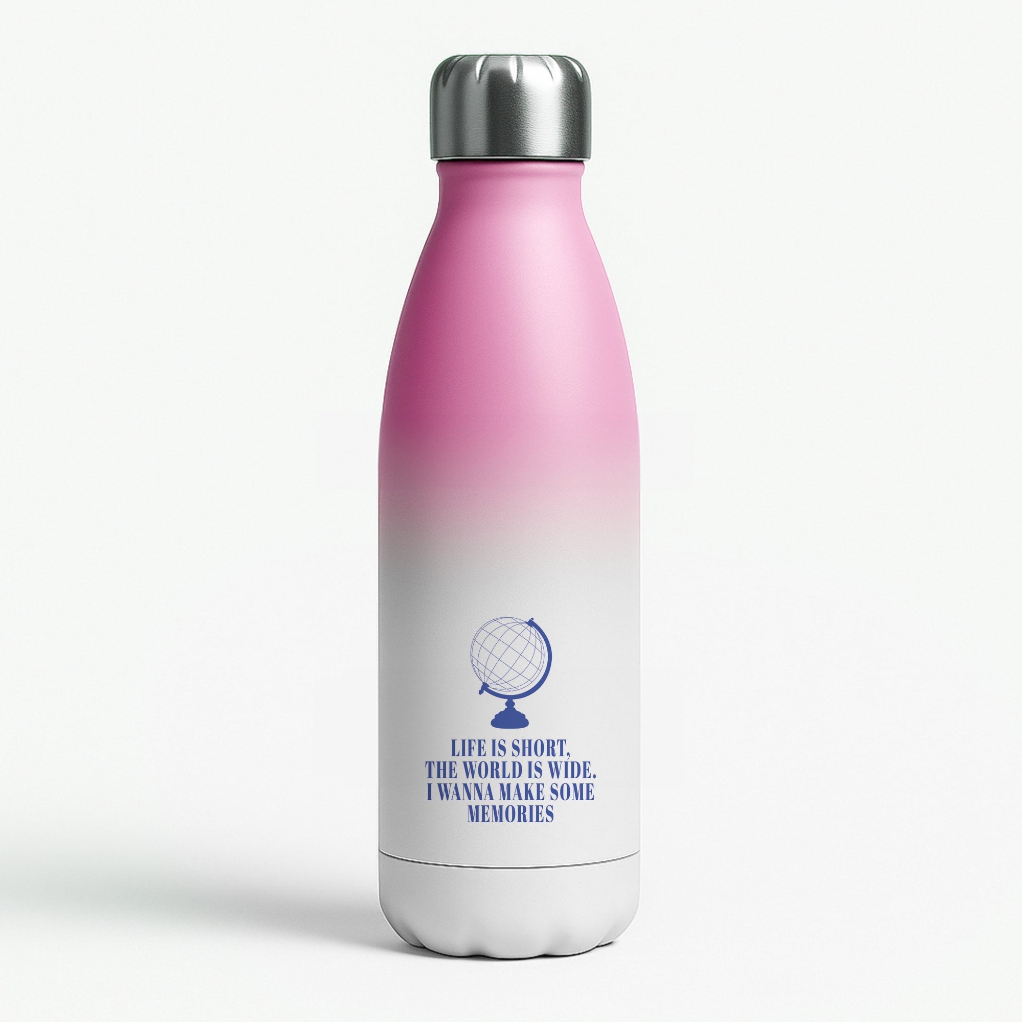 Life Is Short The World Is Wide - Mamma Mia Pink Water Bottle