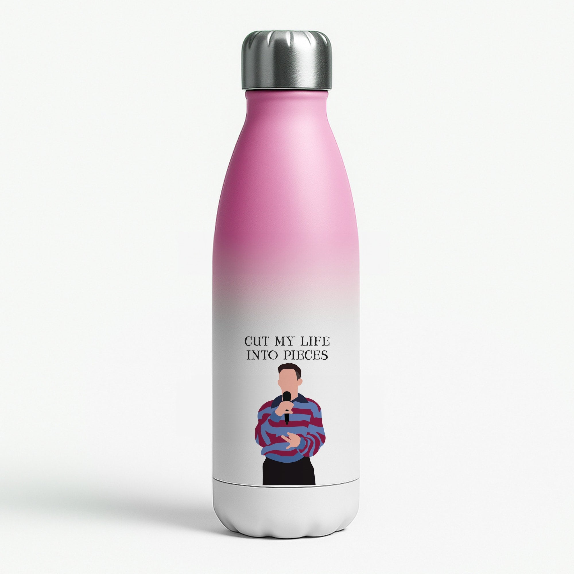 Cut My Life Into Pieces Karaoke Pink Water Bottle