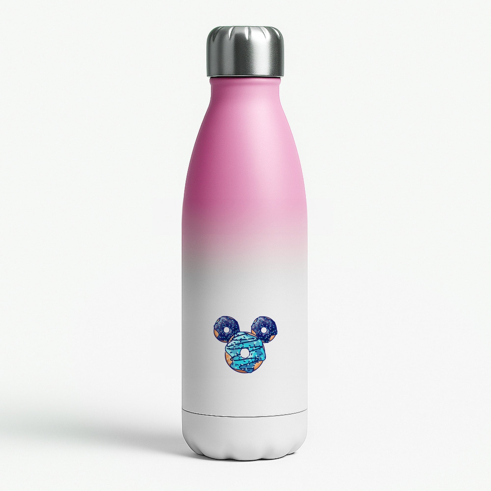 Fairytale Mouse Doughnuts Pink Water Bottle