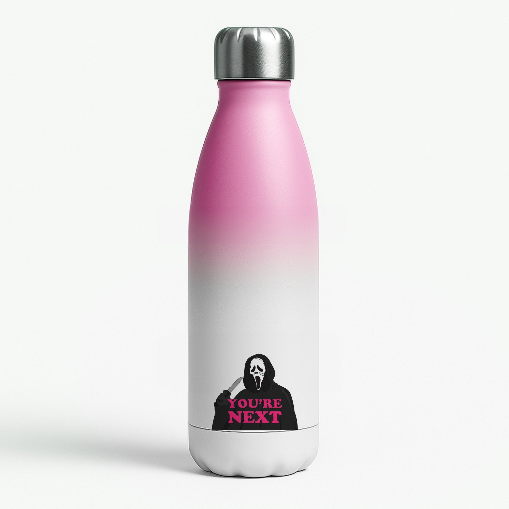 You're Next Pink Water Bottle