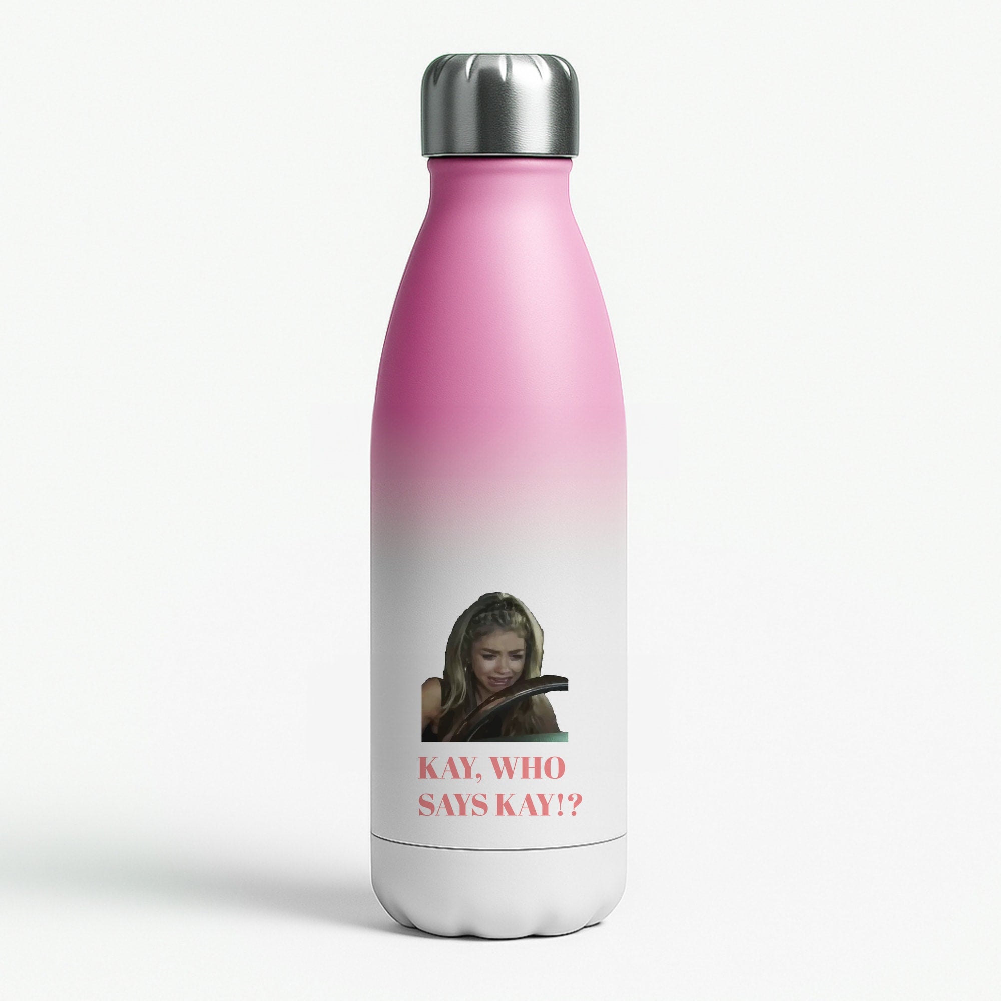 Kay, Who Says Kay!? Pink Water Bottle