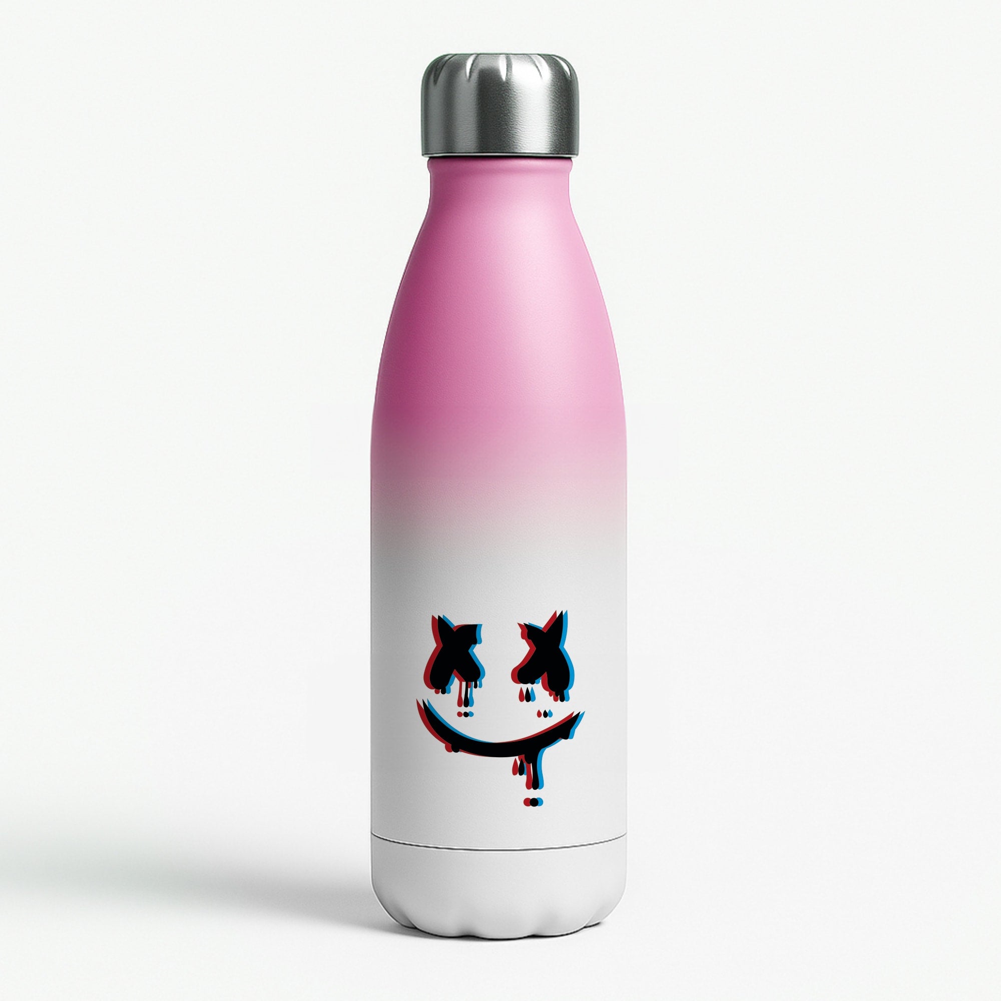 Blue Blur - White Helmet DJ Pink Water Bottle
