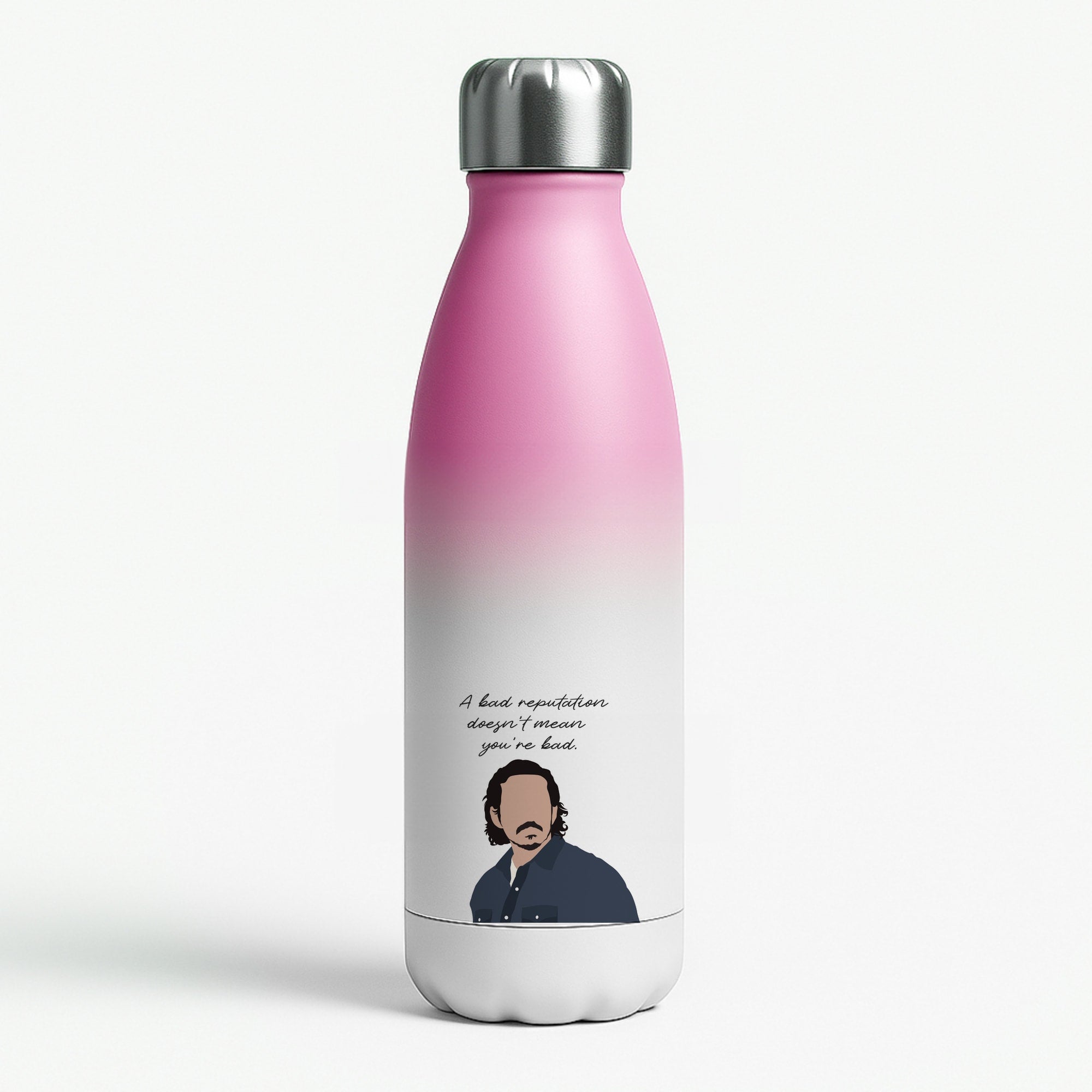A Bad Reputation Pink Water Bottle