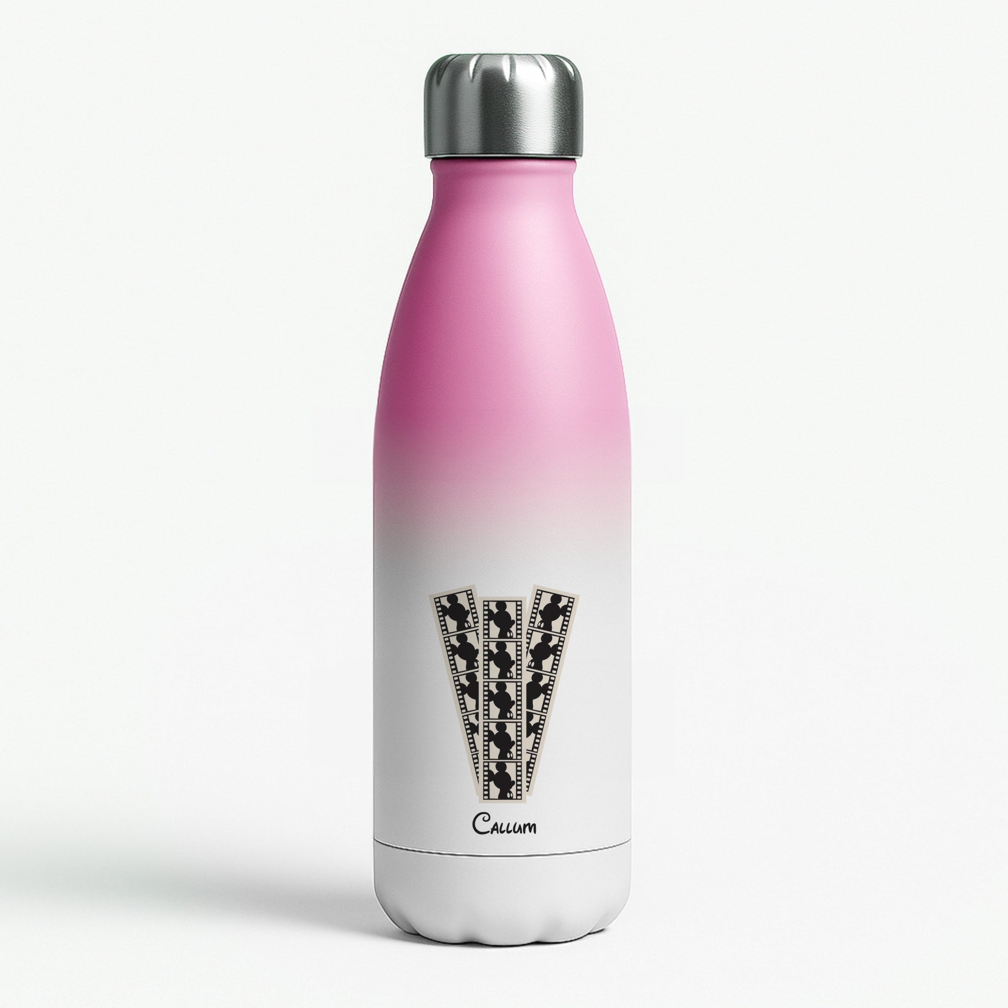 Micky Mouse - Personalised Fairytale Pink Water Bottle