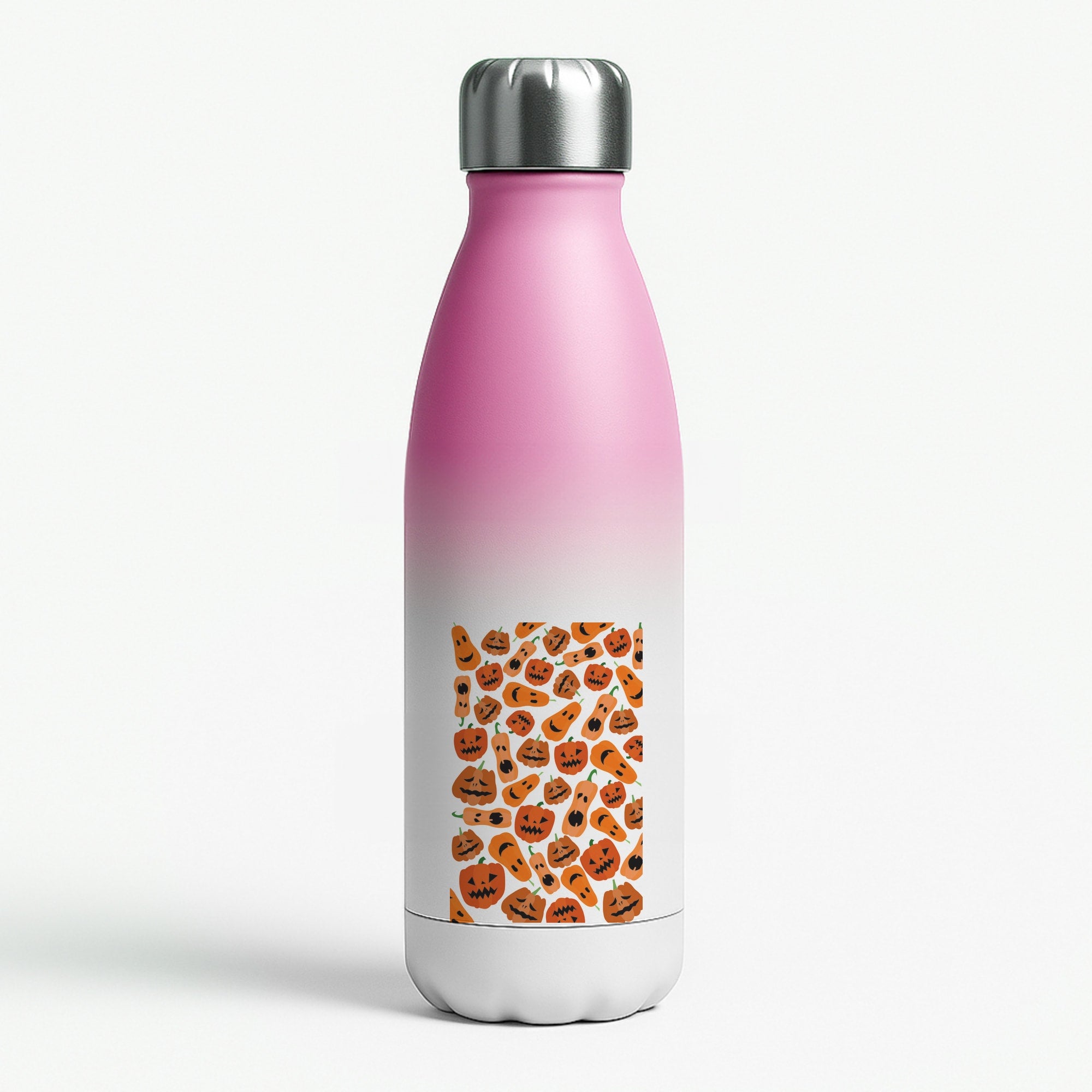 Chilli Pumpkin - Halloween Pink Water Bottle