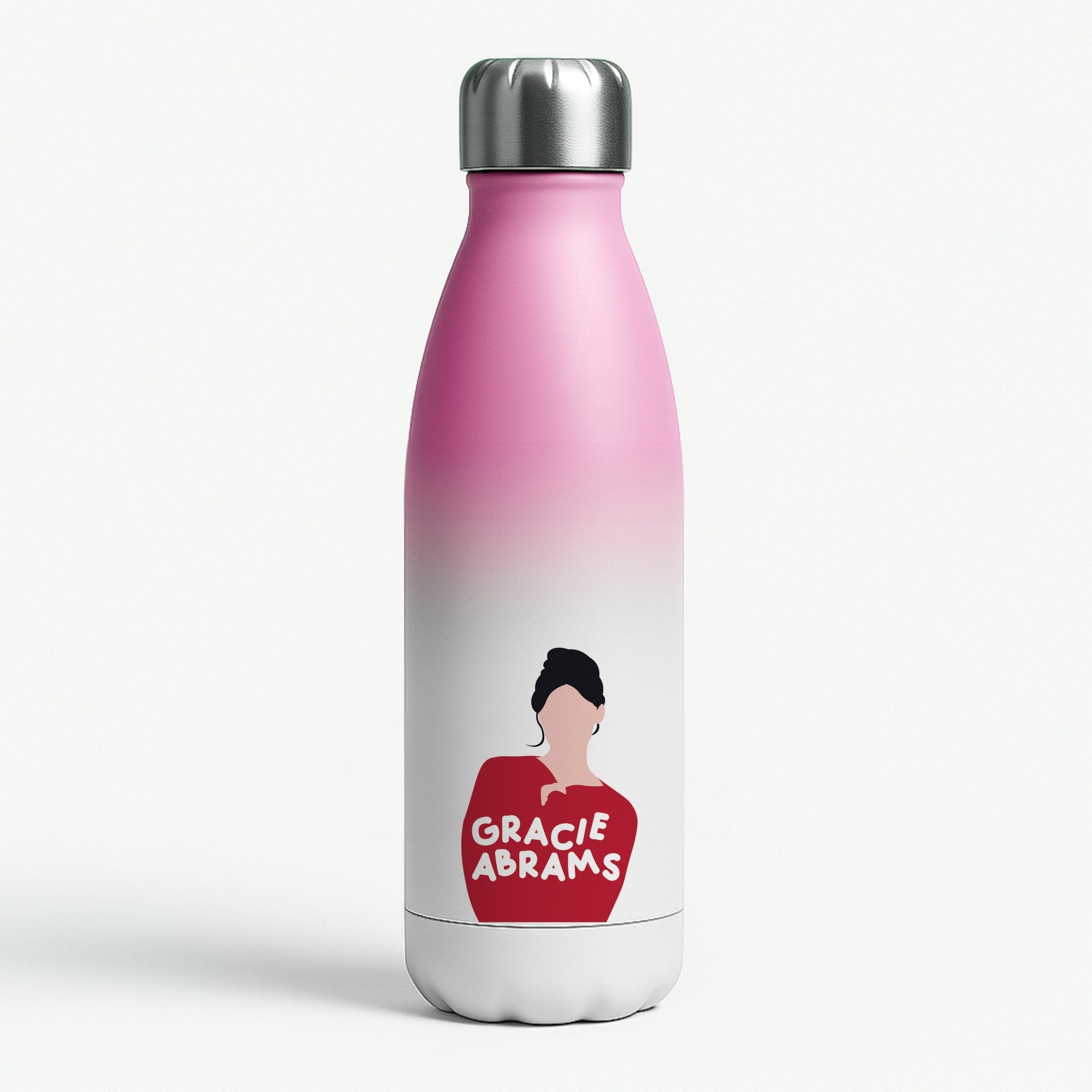 Portrait - Abrams Pink Water Bottle