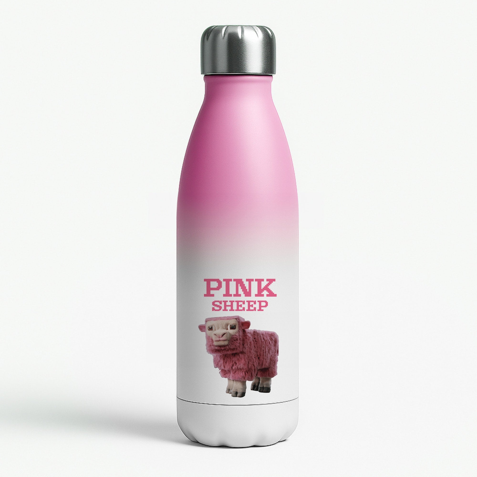 Pink Sheep Pink Water Bottle
