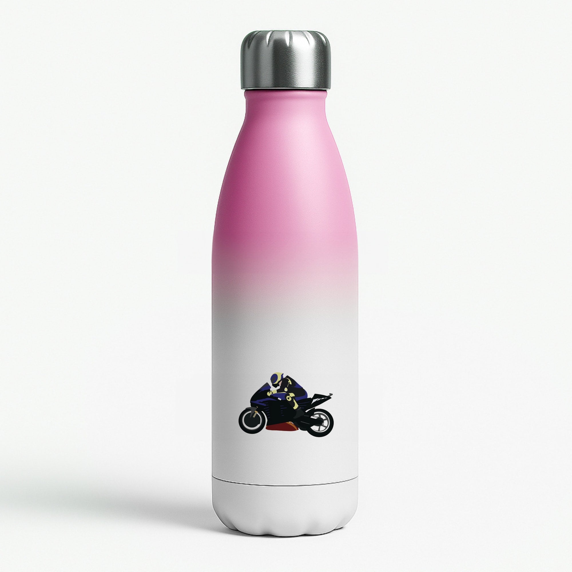 Purple Motorbike - Motorbike Pink Water Bottle