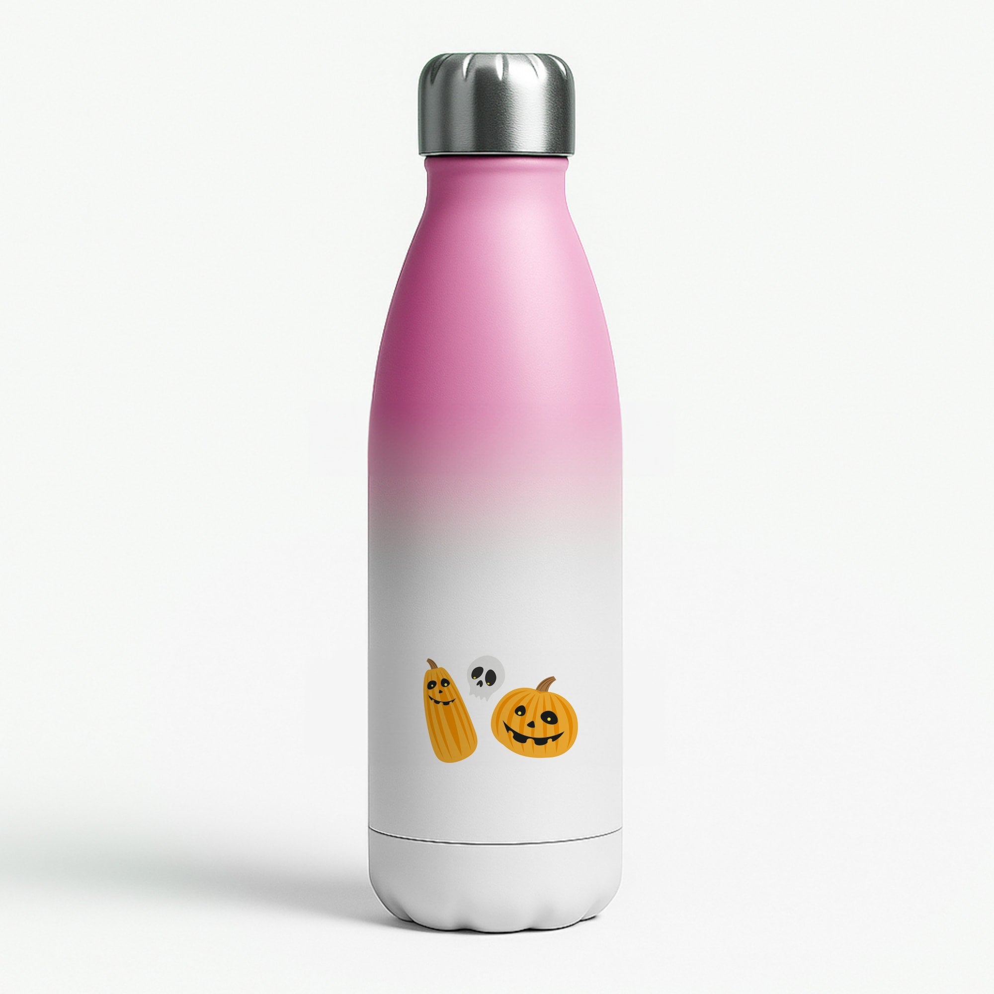 Halloween Pattern 1 Pink Water Bottle