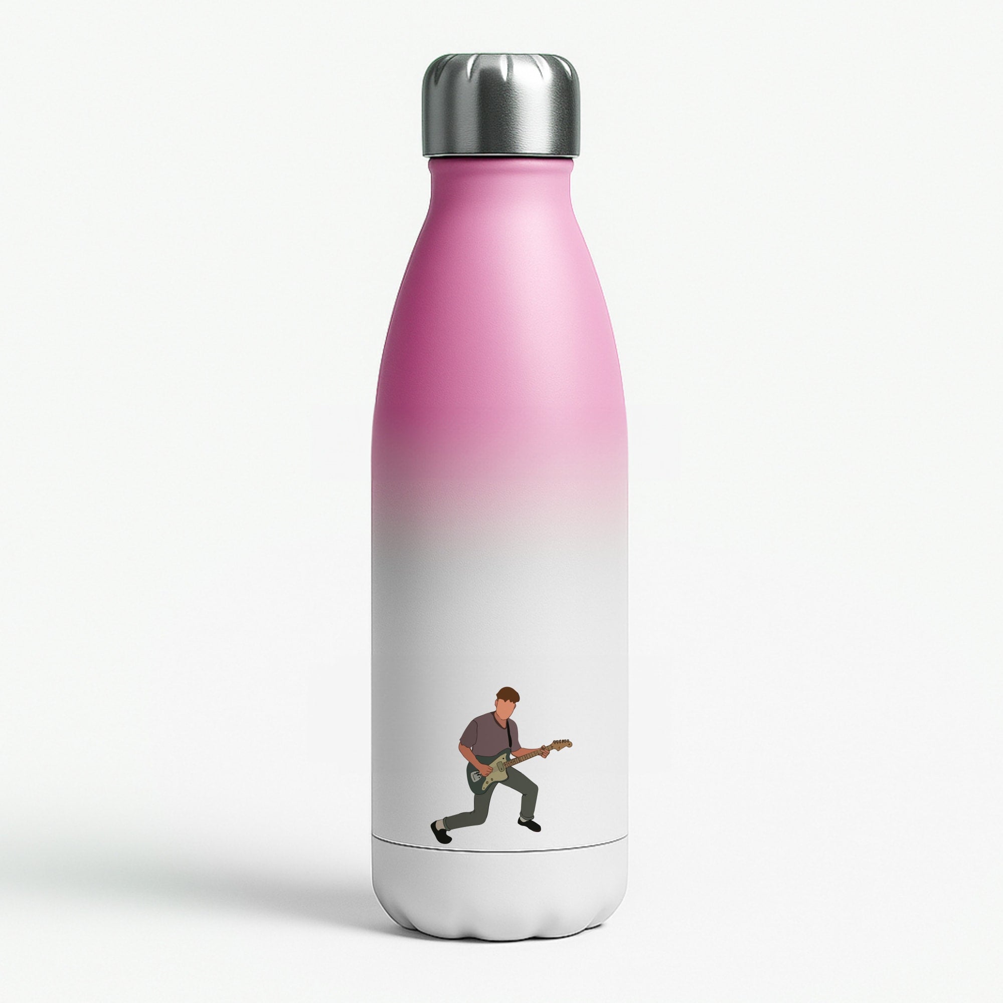 Faceless Fender Pink Water Bottle