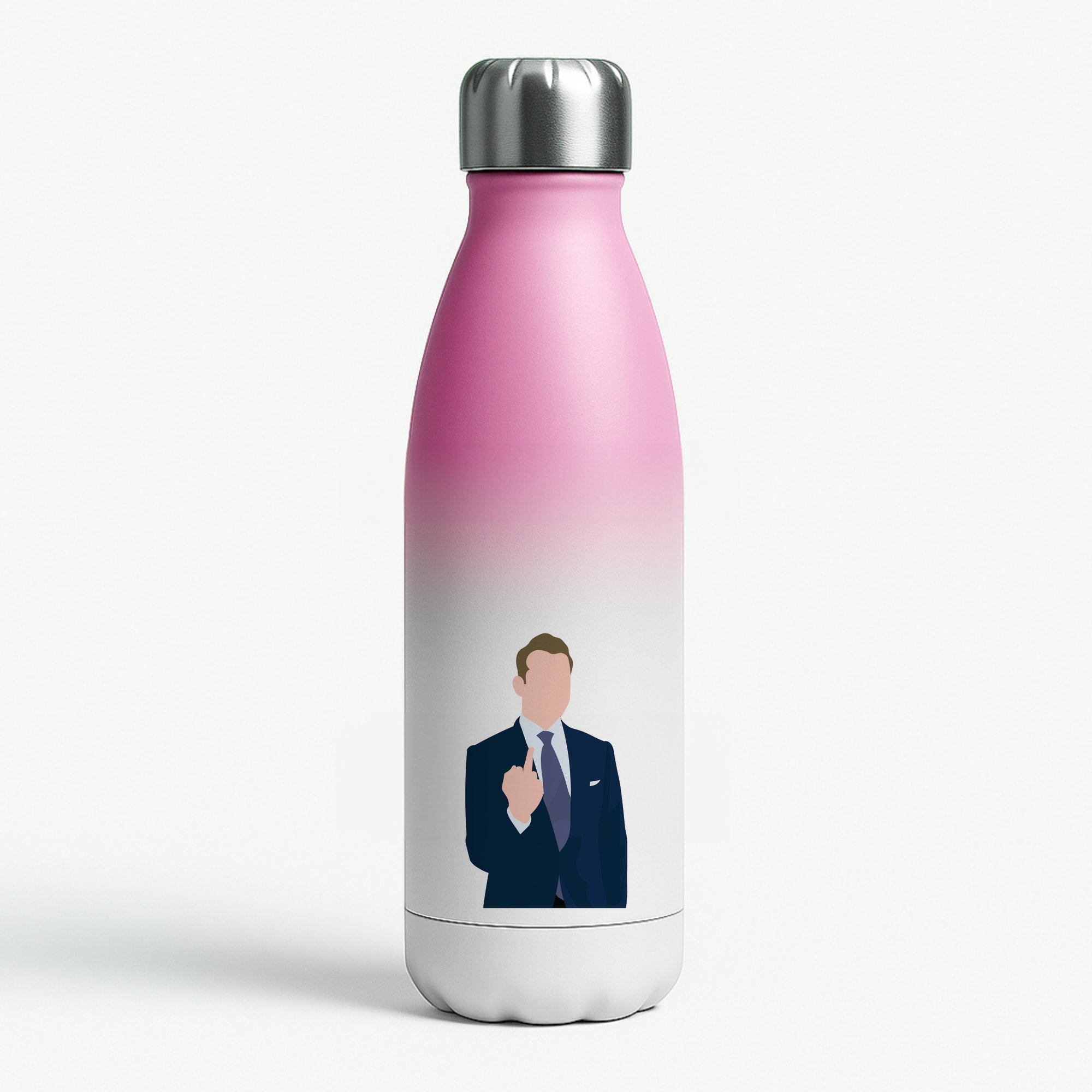 Middle Finger Pink Water Bottle