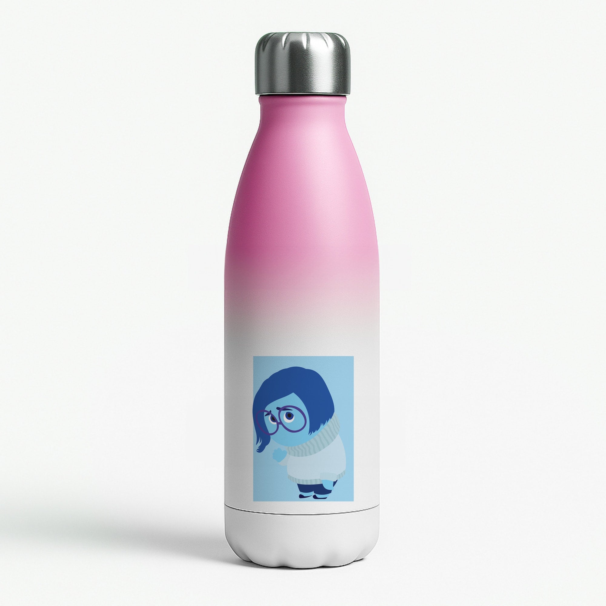 Sadness - Inside Out Pink Water Bottle