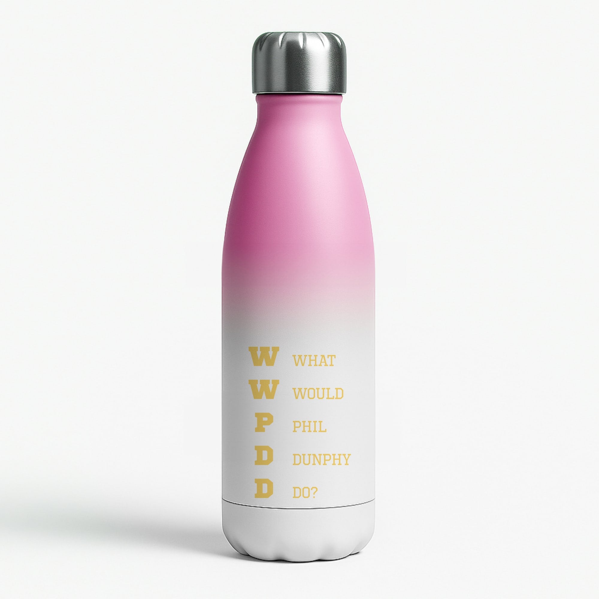 What Would Phil Do? Pink Water Bottle