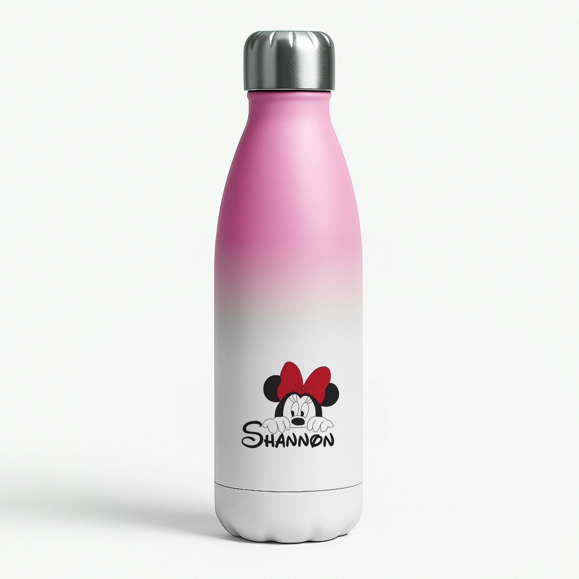 Minnie Mouse - Personalised Fairytale Pink Water Bottle